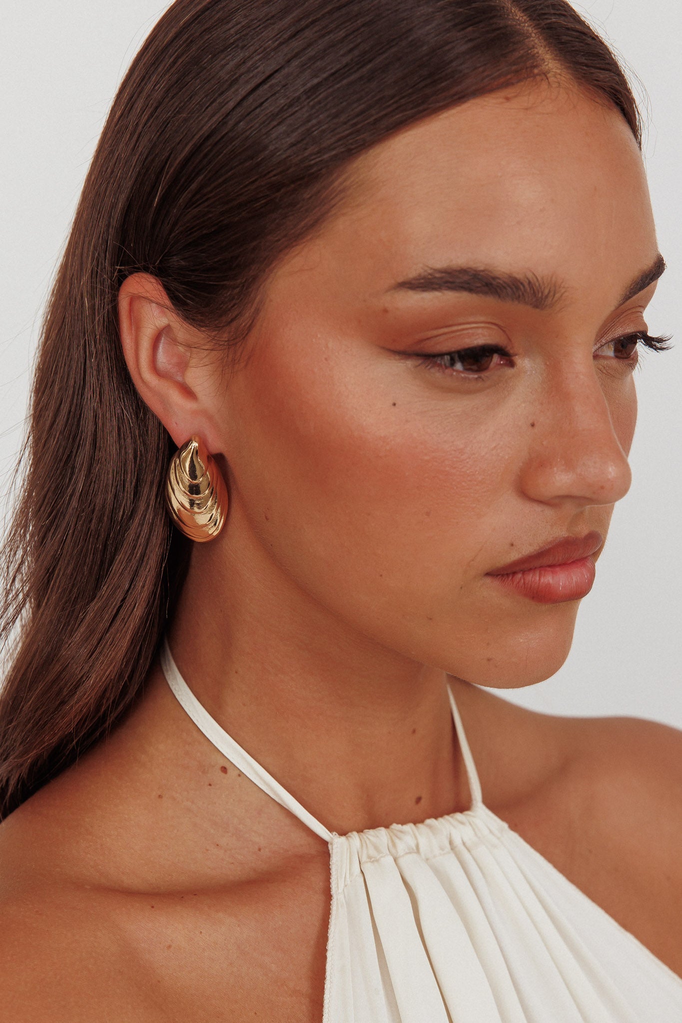 Pippy Shell Earrings Gold by Selfie Leslie Australia