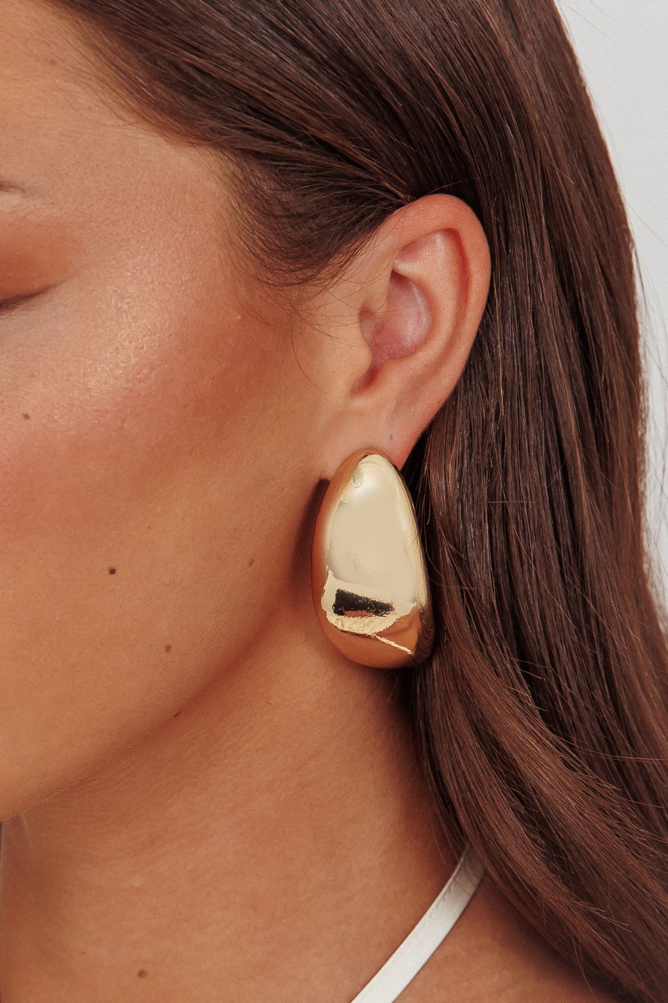 Clarita Pebble Earrings Gold by Selfie Leslie Australia