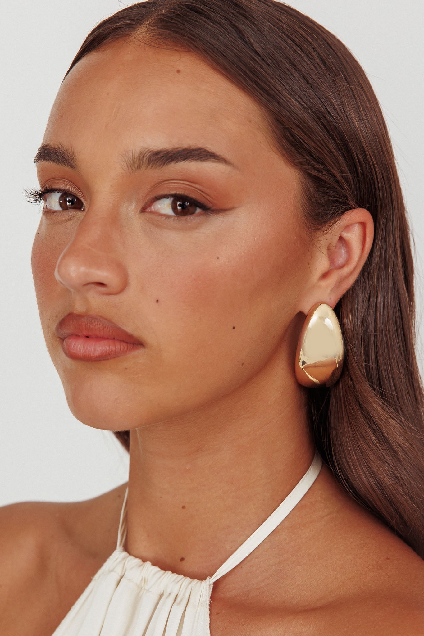 Clarita Pebble Earrings Gold by Selfie Leslie Australia