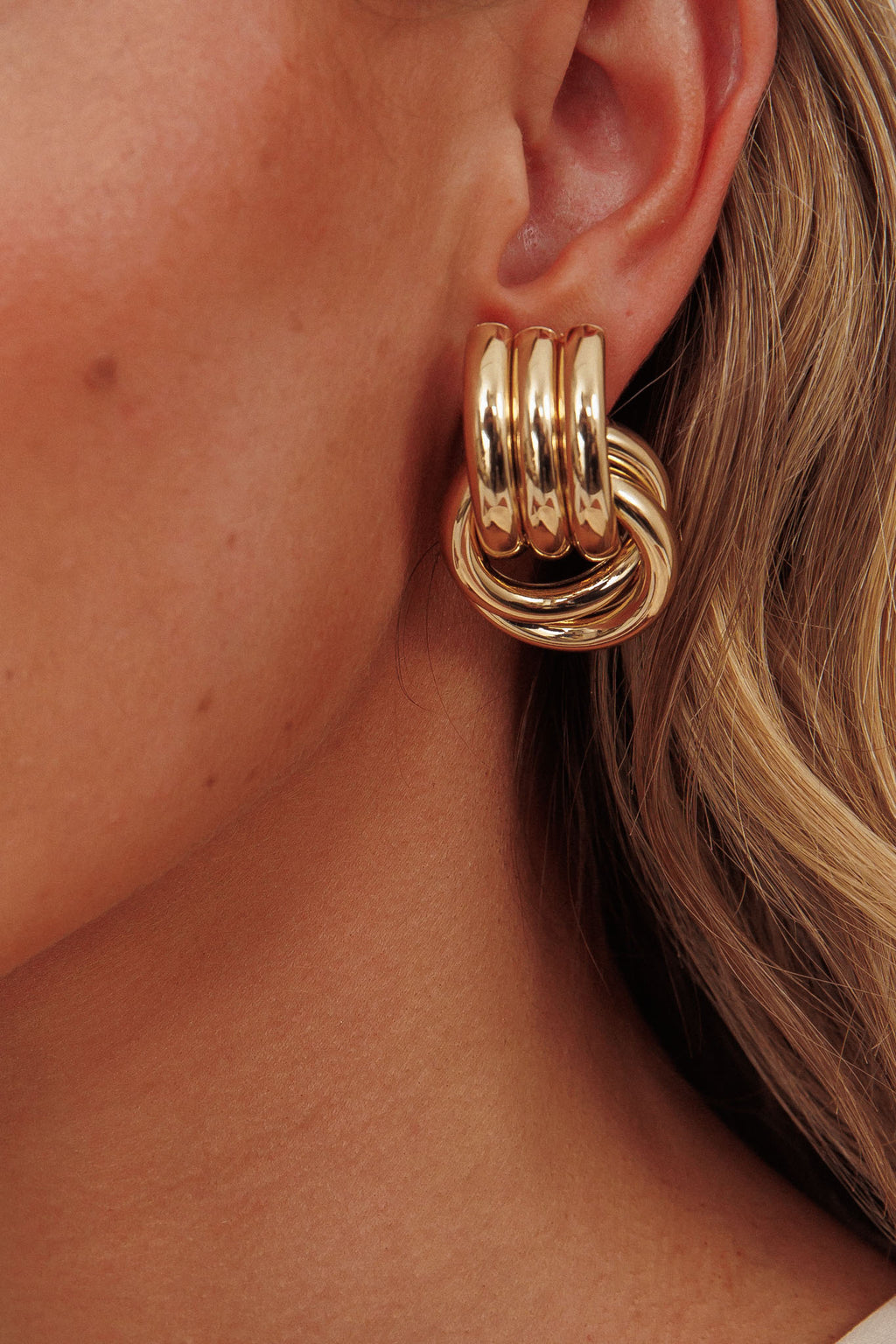 Georgina Loop Earrings Gold by Selfie Leslie Australia