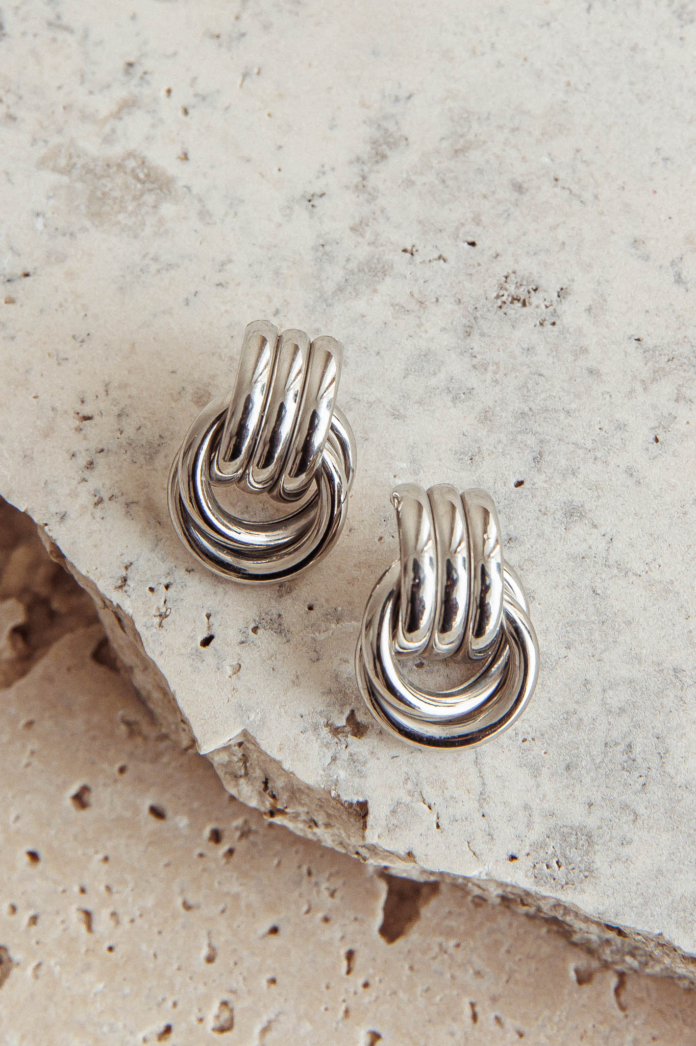 Shiloh Loop Earrings Dark Silver by Selfie Leslie Australia