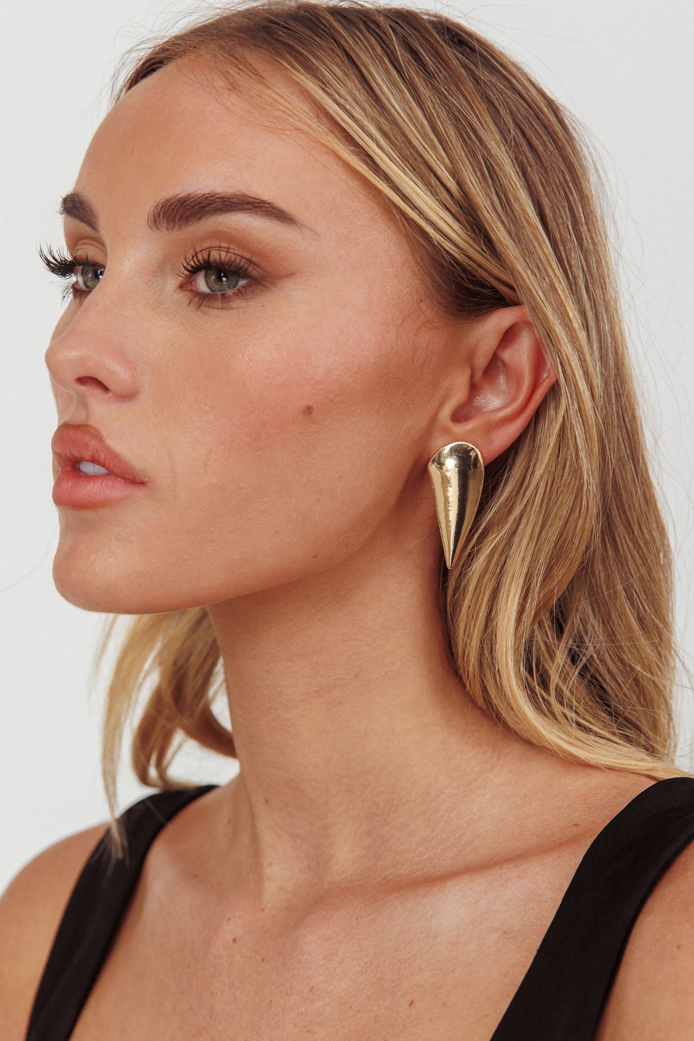 Peta Teardrop Earrings Gold by Selfie Leslie Australia