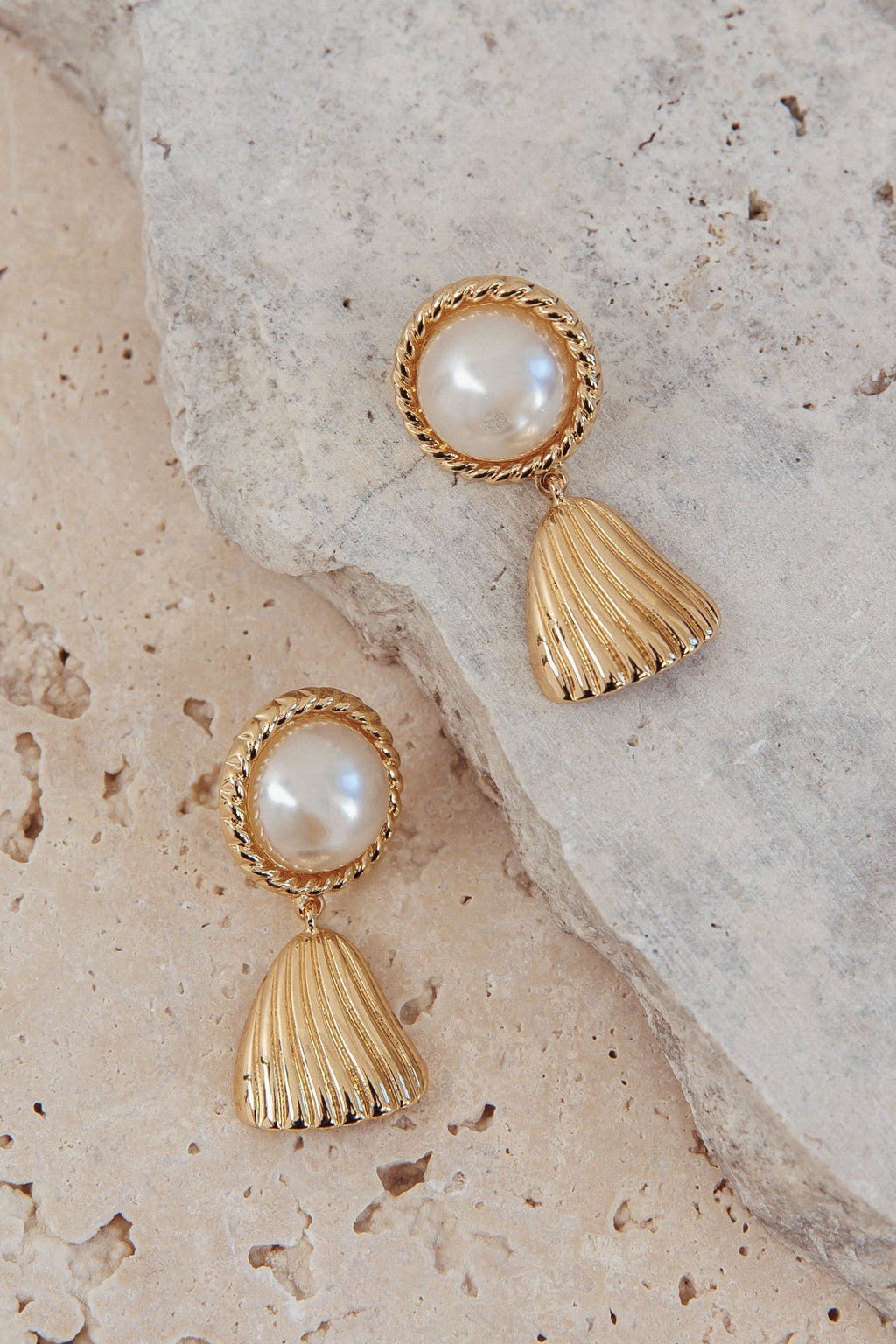 Valentina Tassel Pearl Earrings Gold/Pearl by Selfie Leslie Australia