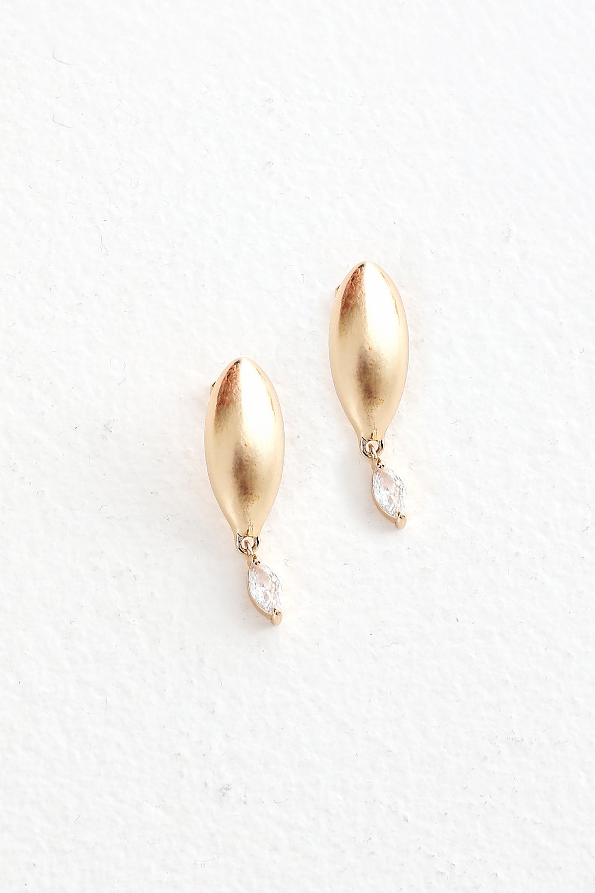 Tamieka Marquise Droplet Earrings Gold/Diamante by Selfie Leslie Australia