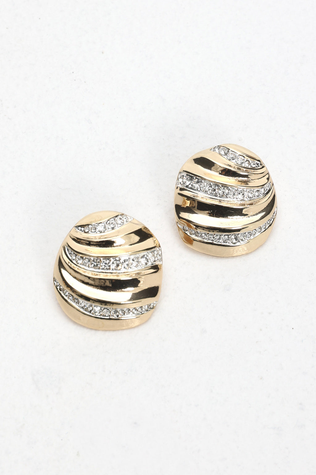 Jada Irregular Textured Earrings Gold/Silver by Selfie Leslie Australia