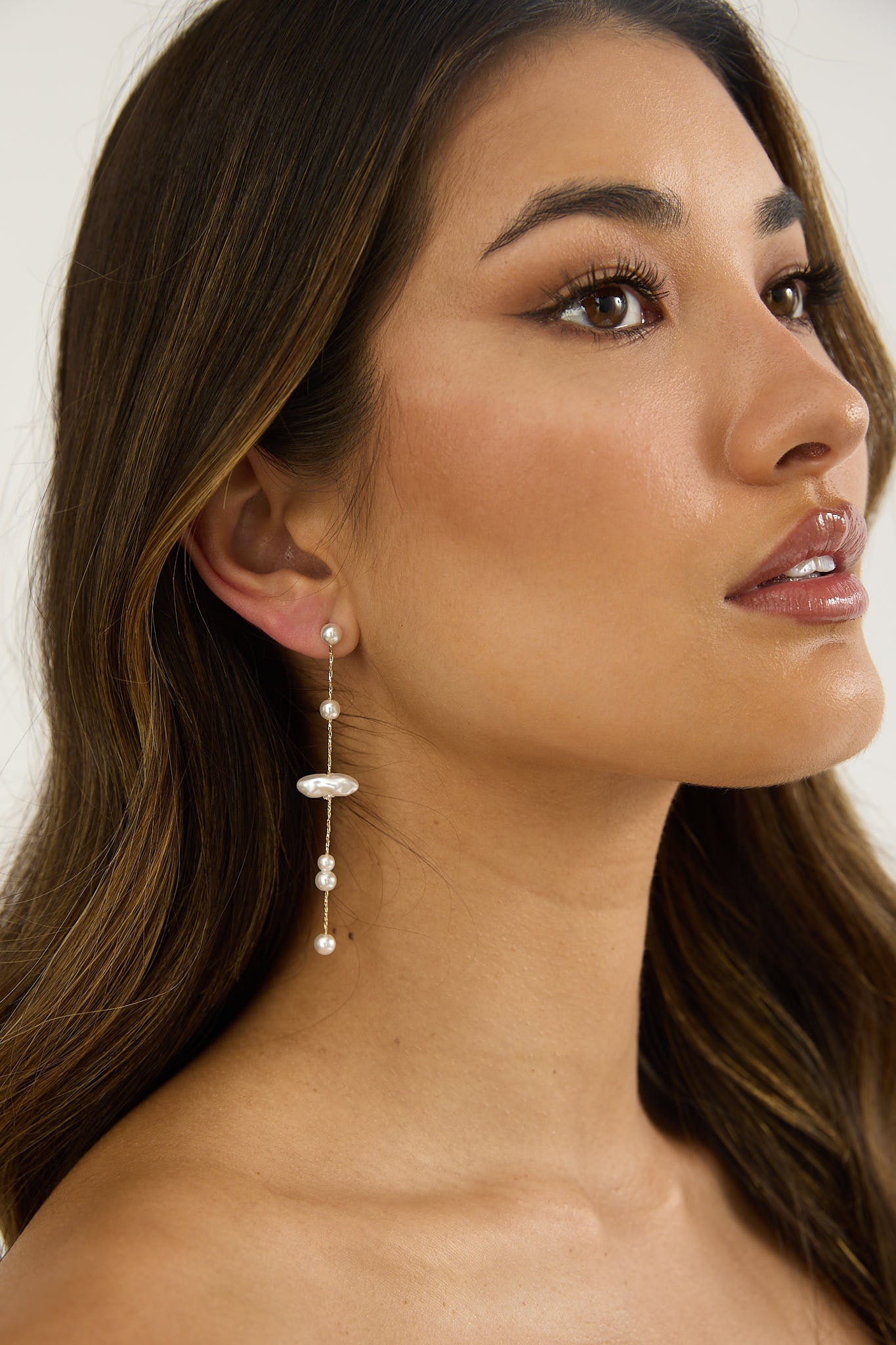 Nolani Baroque Pearl Droplet Earrings Gold/Pearl by Selfie Leslie Australia