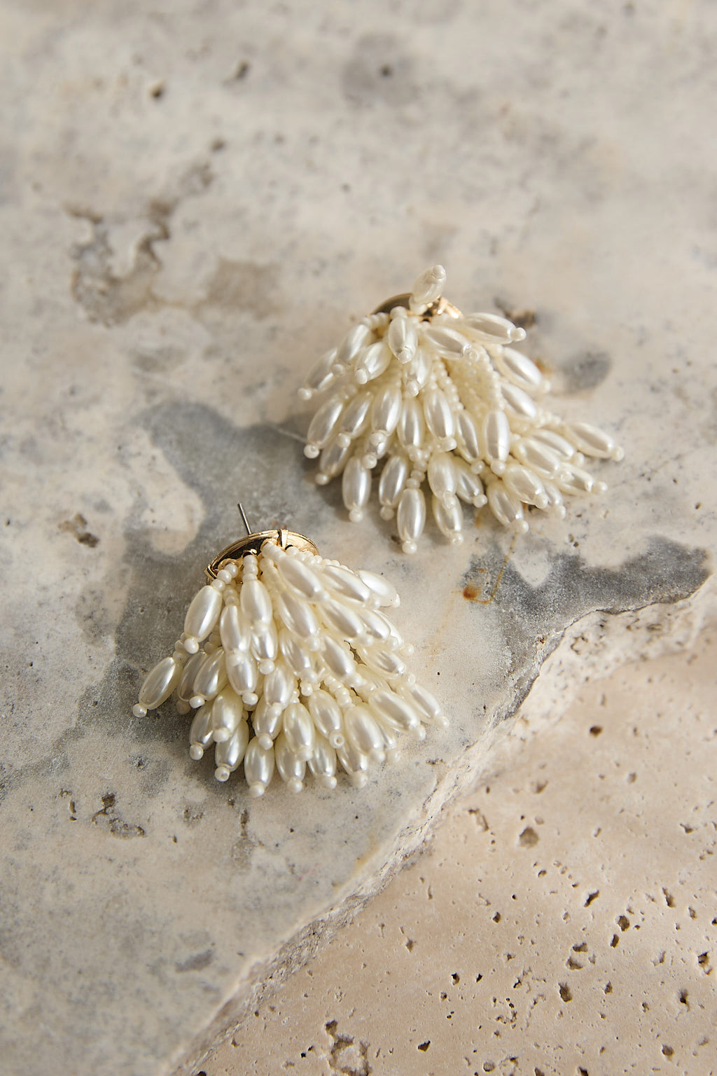 Rayn Cluster Earrings Pearl by Selfie Leslie Australia