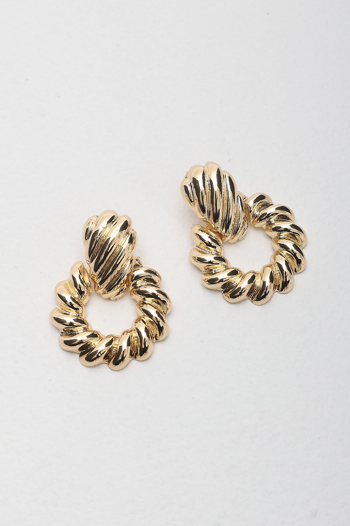 Sabrina Twist Earrings Gold by Selfie Leslie Australia