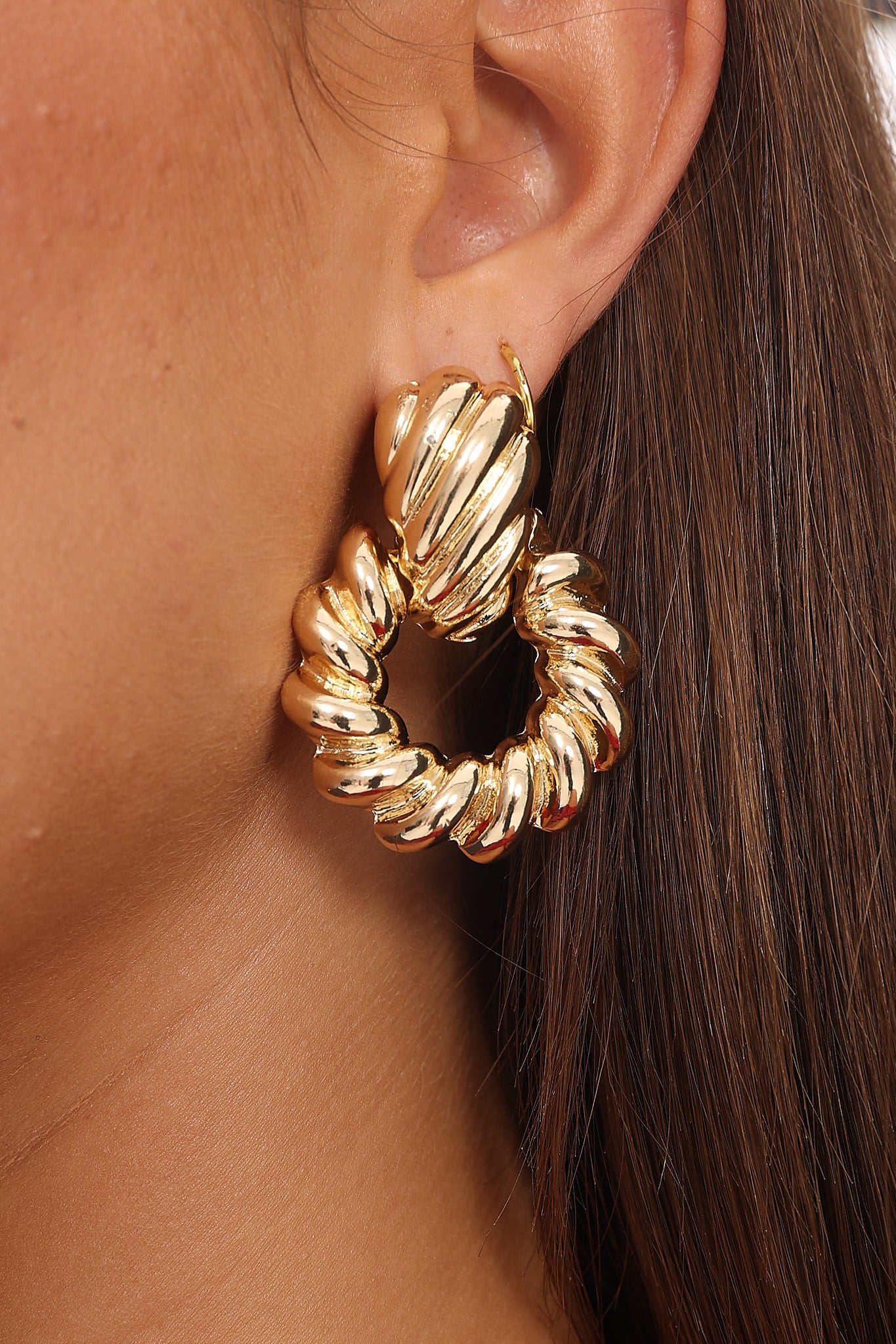 Sabrina Twist Earrings Gold by Selfie Leslie Australia