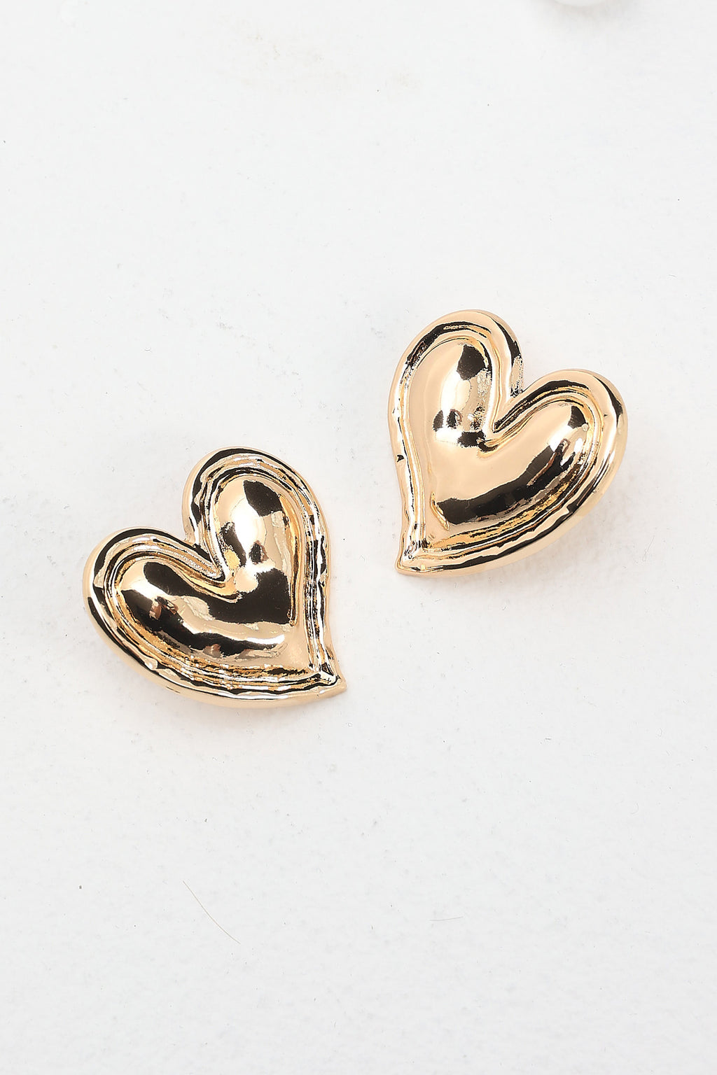 All My Love Heart Earrings Gold by Selfie Leslie Australia