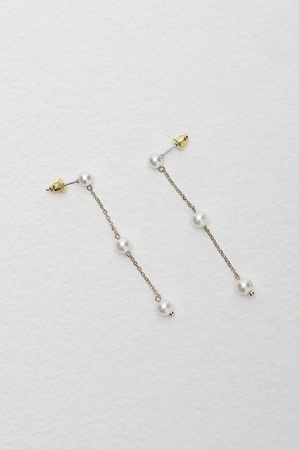 Ophir Chain Drop Earrings Gold Pearl by Selfie Leslie Australia