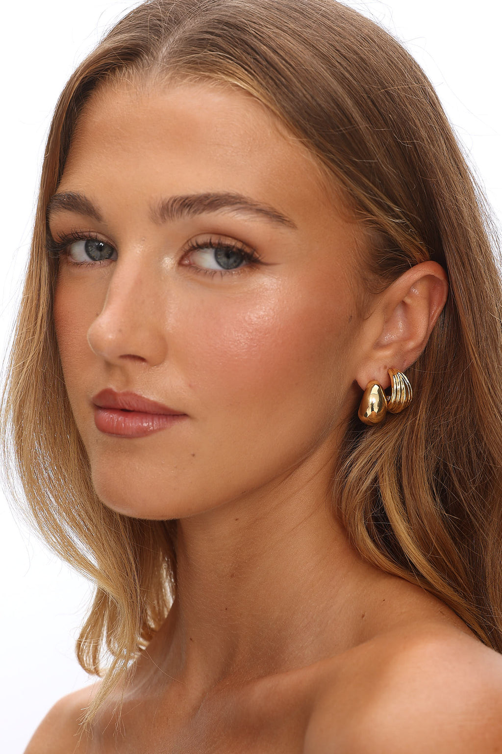 Monroe Stud Earring Set Gold by Selfie Leslie Australia