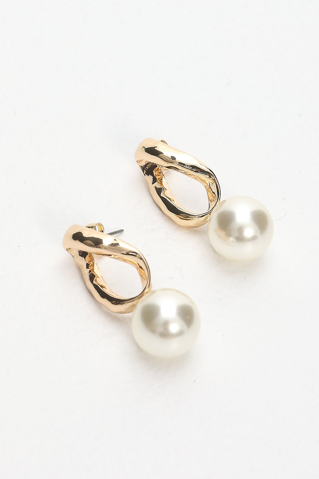 Krizia Drop Earrings Gold Pearl by Selfie Leslie Australia