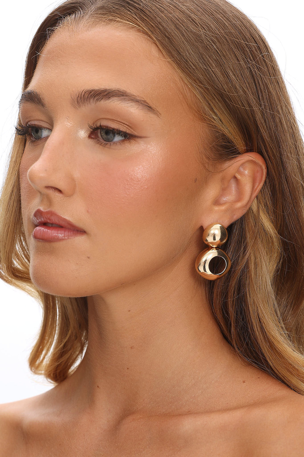 Hilary Drop Earrings Gold by Selfie Leslie Australia