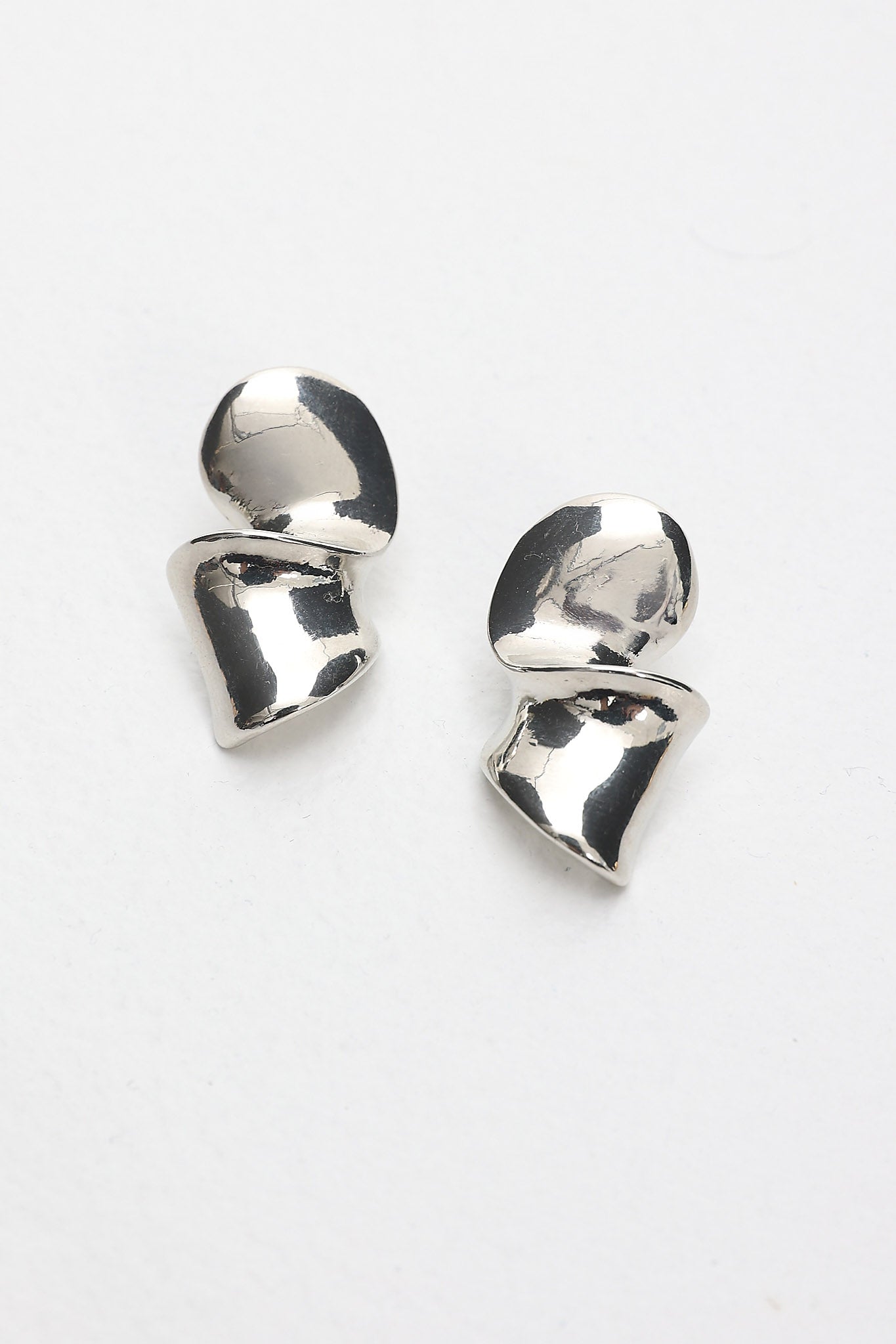Iris Twist Earrings Silver by Selfie Leslie Australia