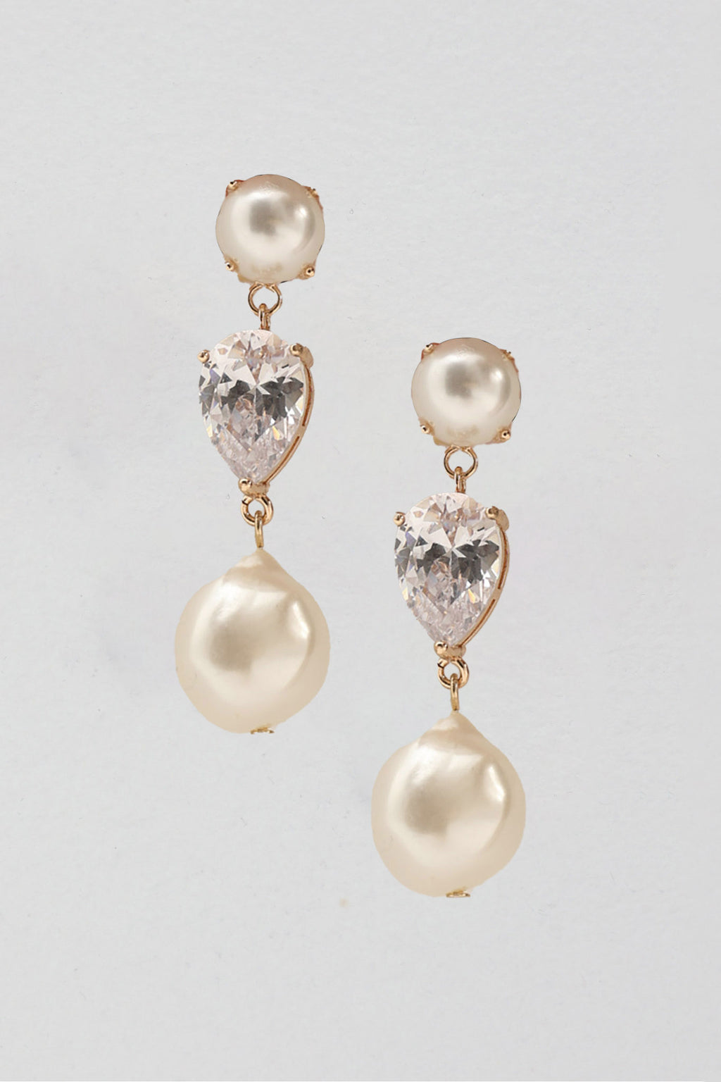 Aisling Three Tier Drop Earrings Gold by Selfie Leslie Australia