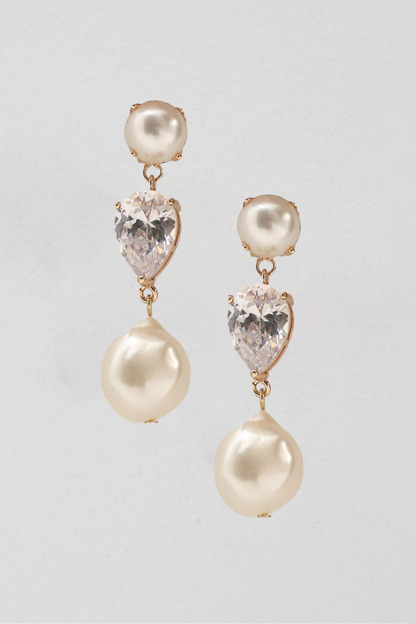 Aisling Three Tier Drop Earrings Gold by Selfie Leslie Australia