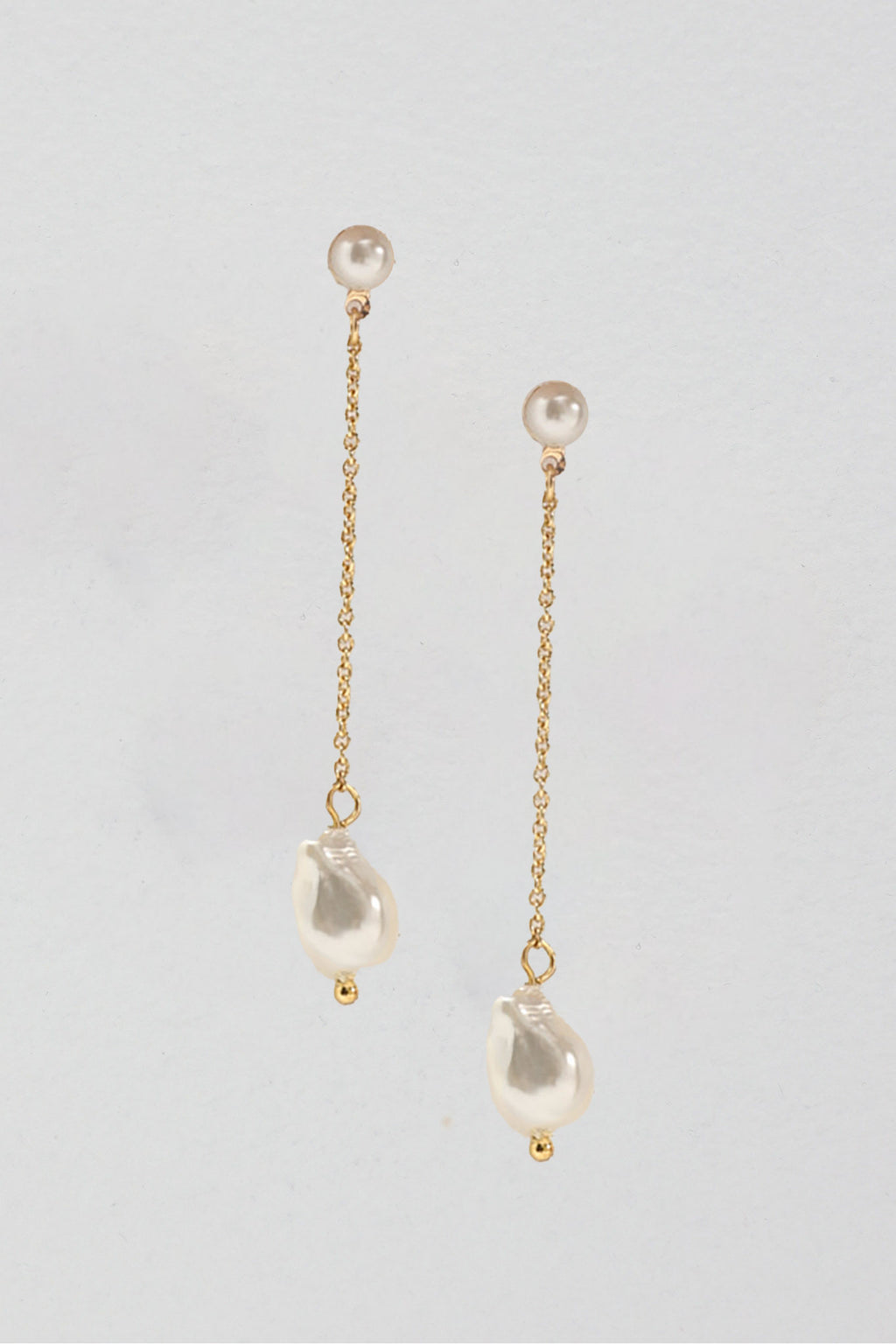 Rosamund Pearl Drop Earrings Gold by Selfie Leslie Australia