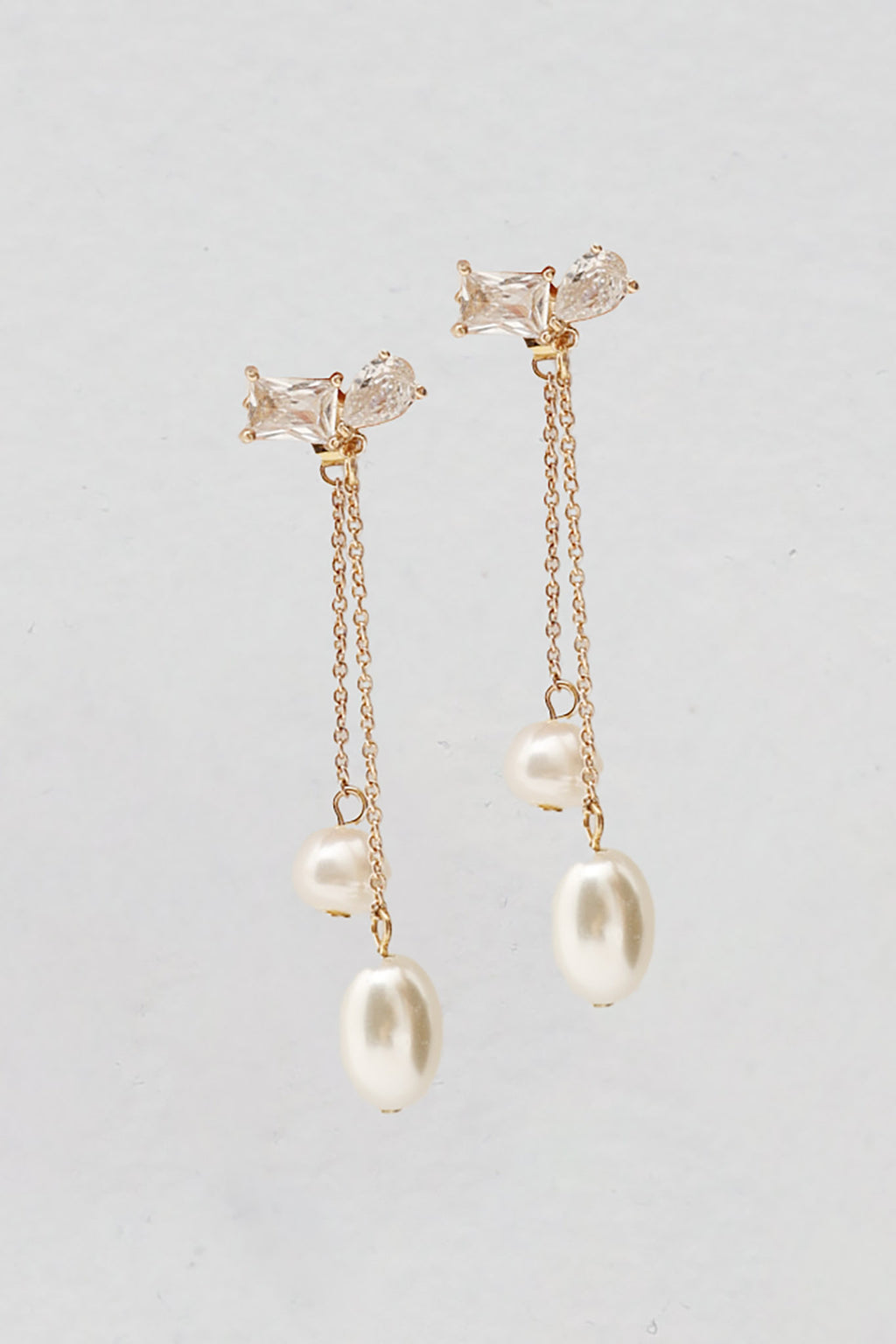 Swan Lake Pearl Drop Earrings Gold by Selfie Leslie Australia