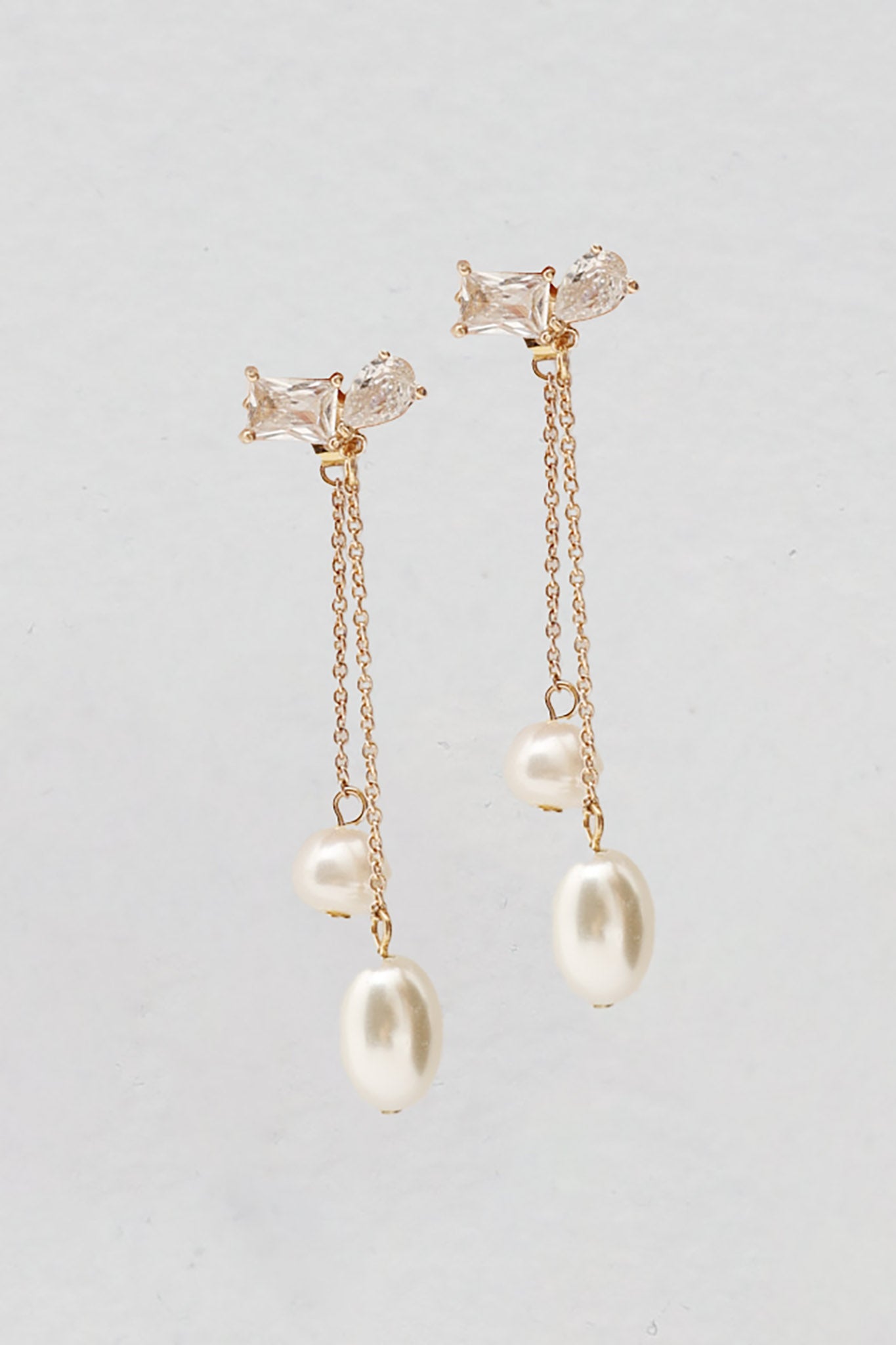 Swan Lake Pearl Drop Earrings Gold by Selfie Leslie Australia