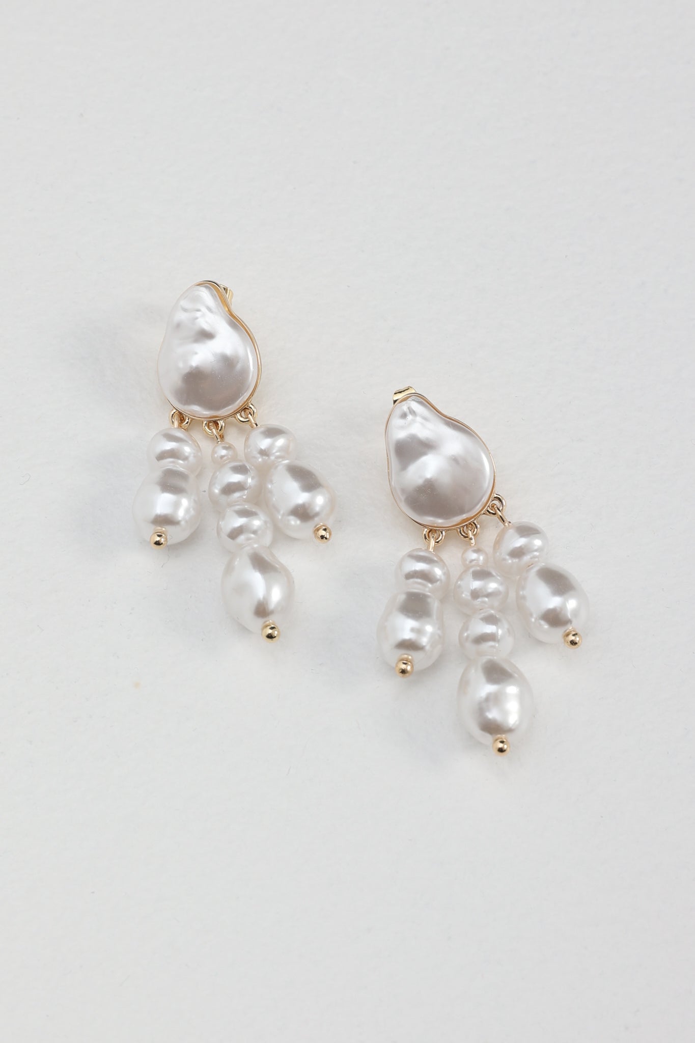 Eda Drop Pearl Earrings Gold by Selfie Leslie Australia