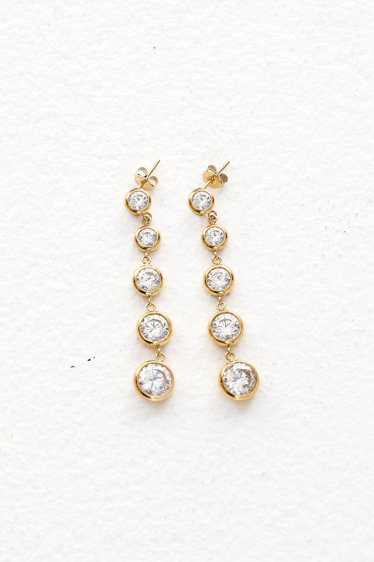 Gatsby Crystal Drop Earrings Gold