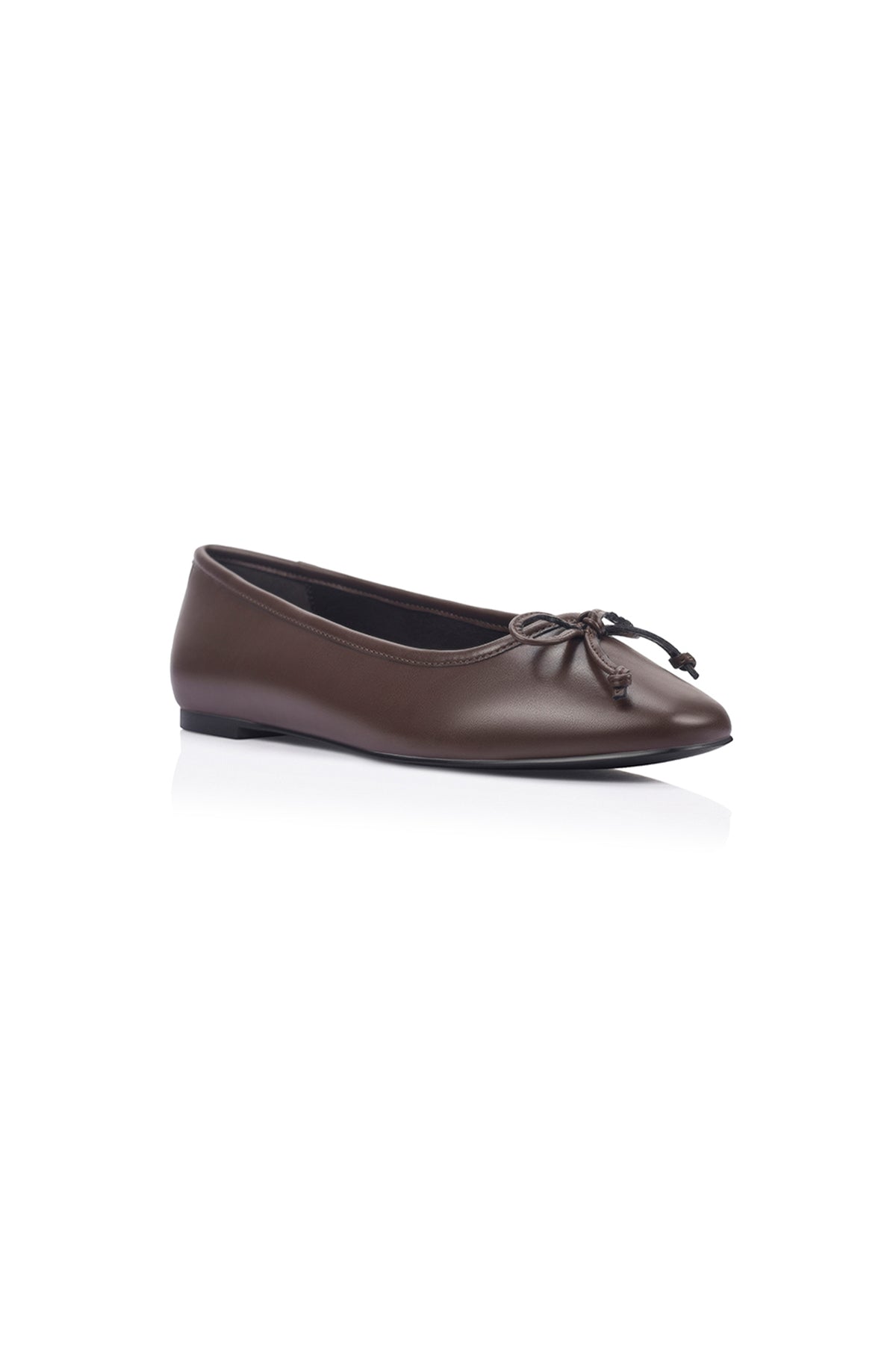 VERALi Eugenie Ballet Flats Chocolate Brown Micro by Selfie Leslie Australia
