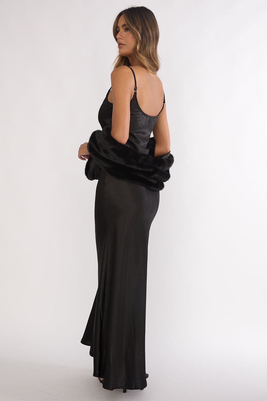 Hadley Cami Scarf Maxi Dress Black by Selfie Leslie Australia
