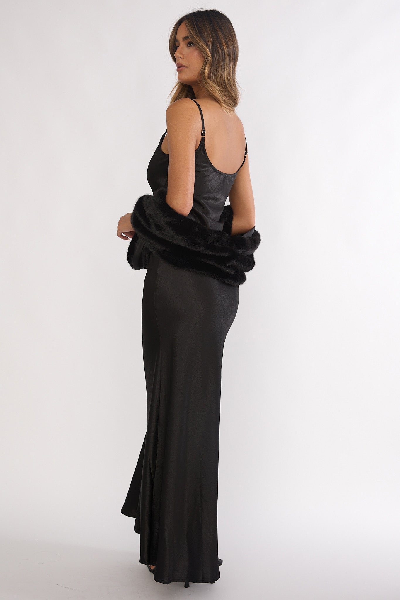 Hadley Cami Scarf Maxi Dress Black by Selfie Leslie Australia