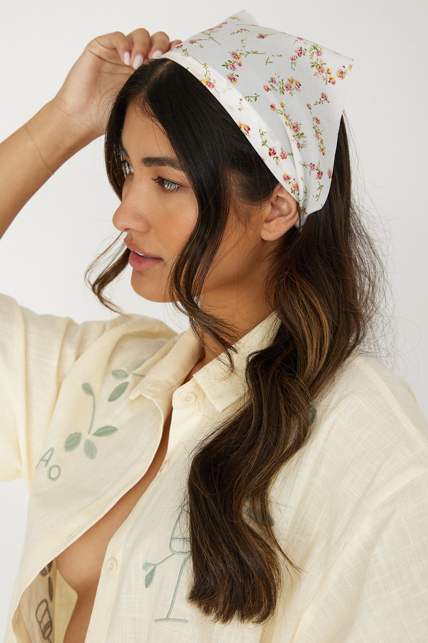 Peta Floral Headscarf Band White by Selfie Leslie Australia