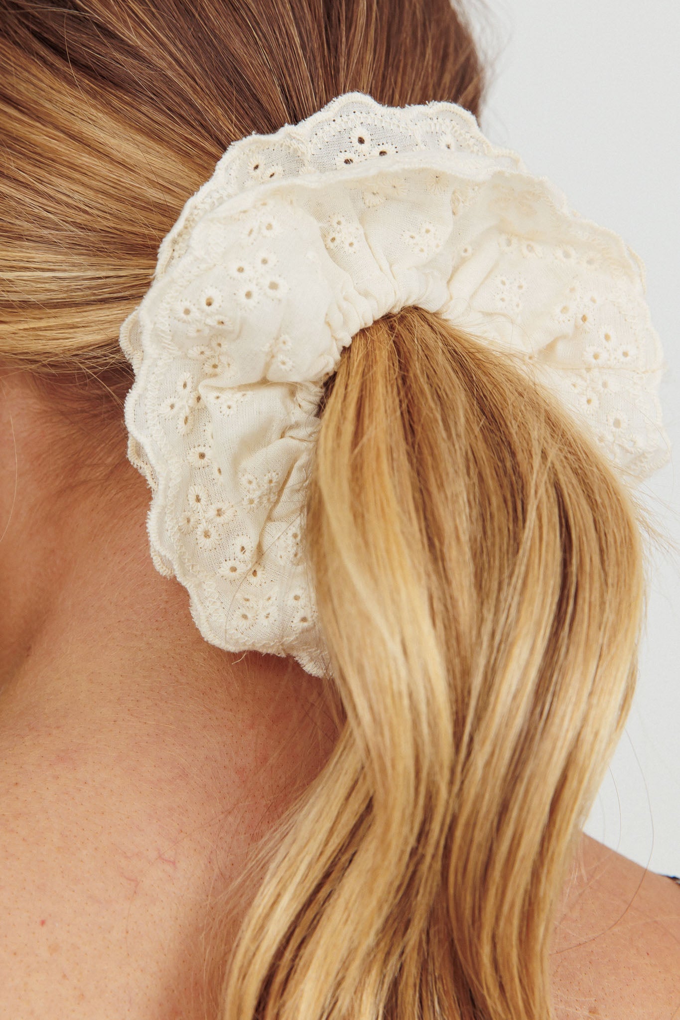 Emily Lace Scrunchie White by Selfie Leslie Australia