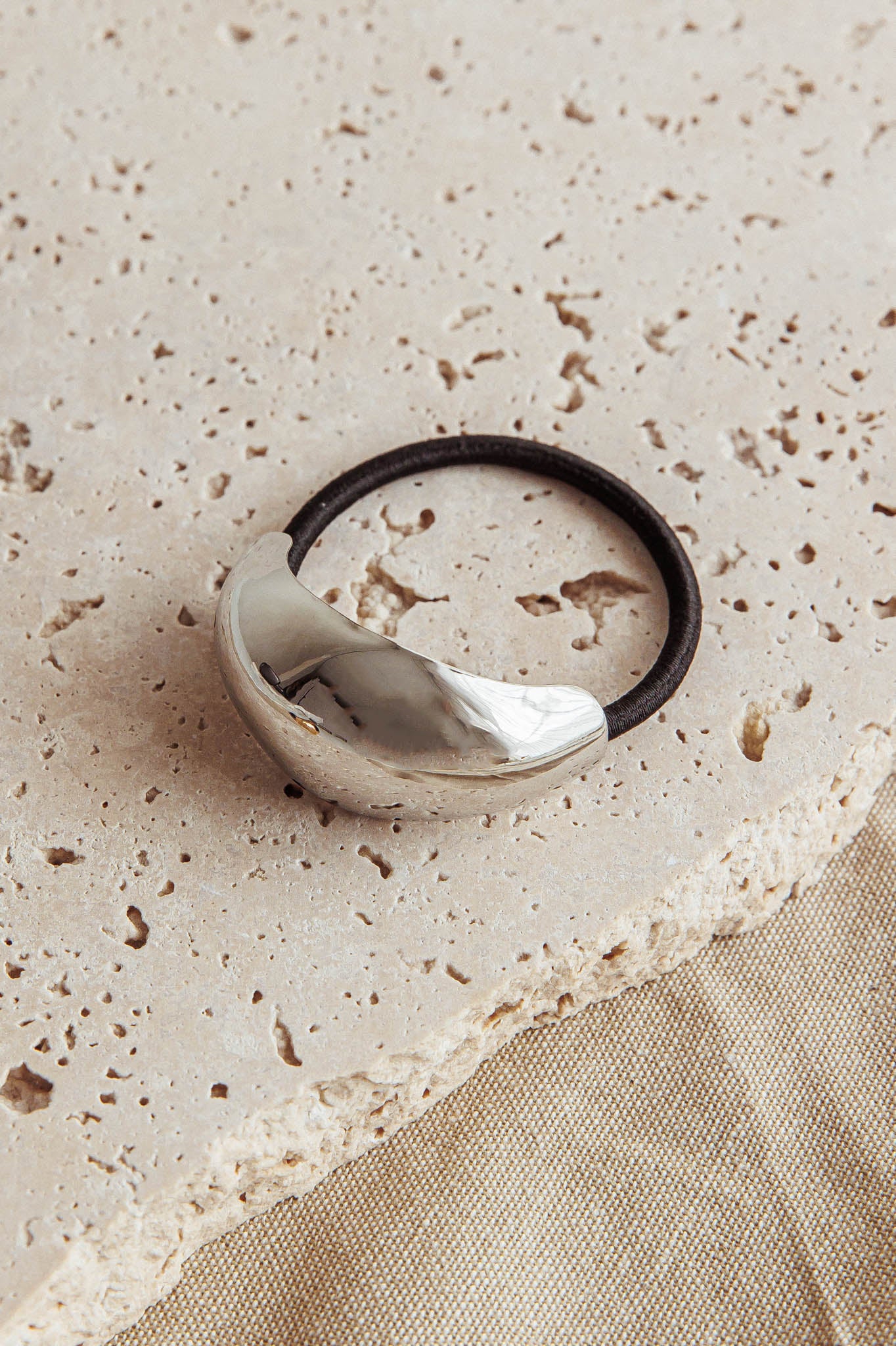 Cindy Hair Tie Dark Silver by Selfie Leslie Australia