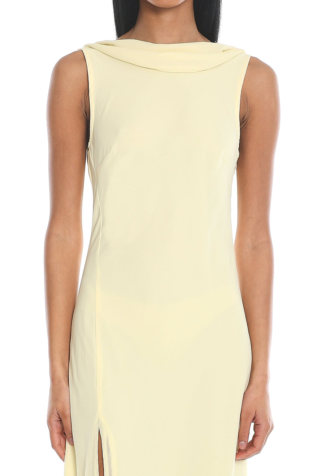 Aquarius Cowl Neck Maxi Dress Yellow