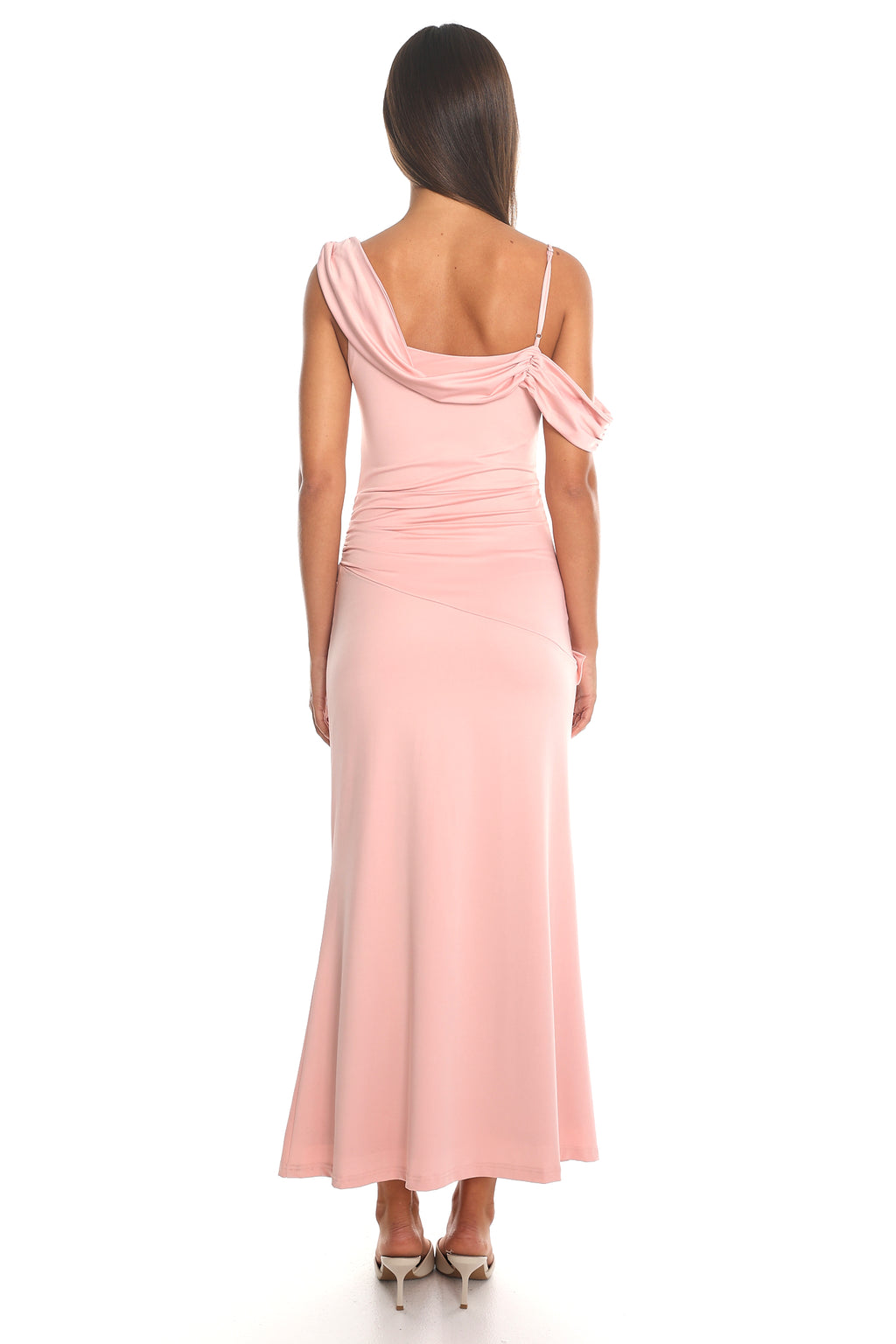 New Romantics One-Shoulder Maxi Dress Blush