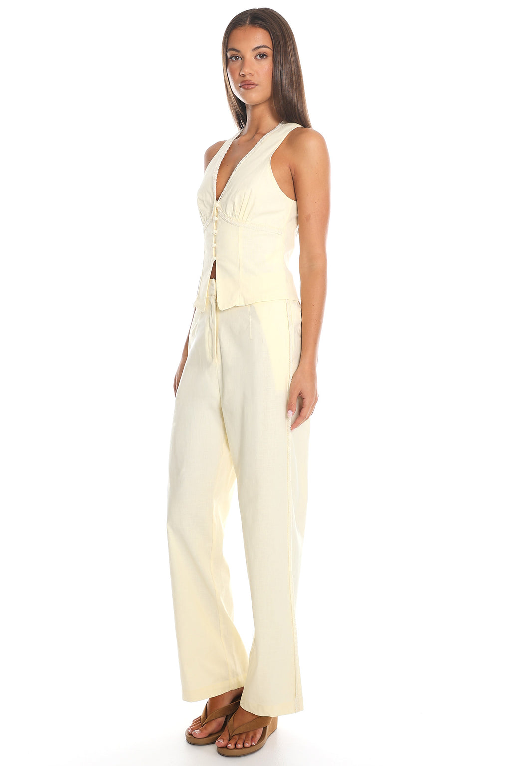 Visalia Wide Leg Trousers Butter