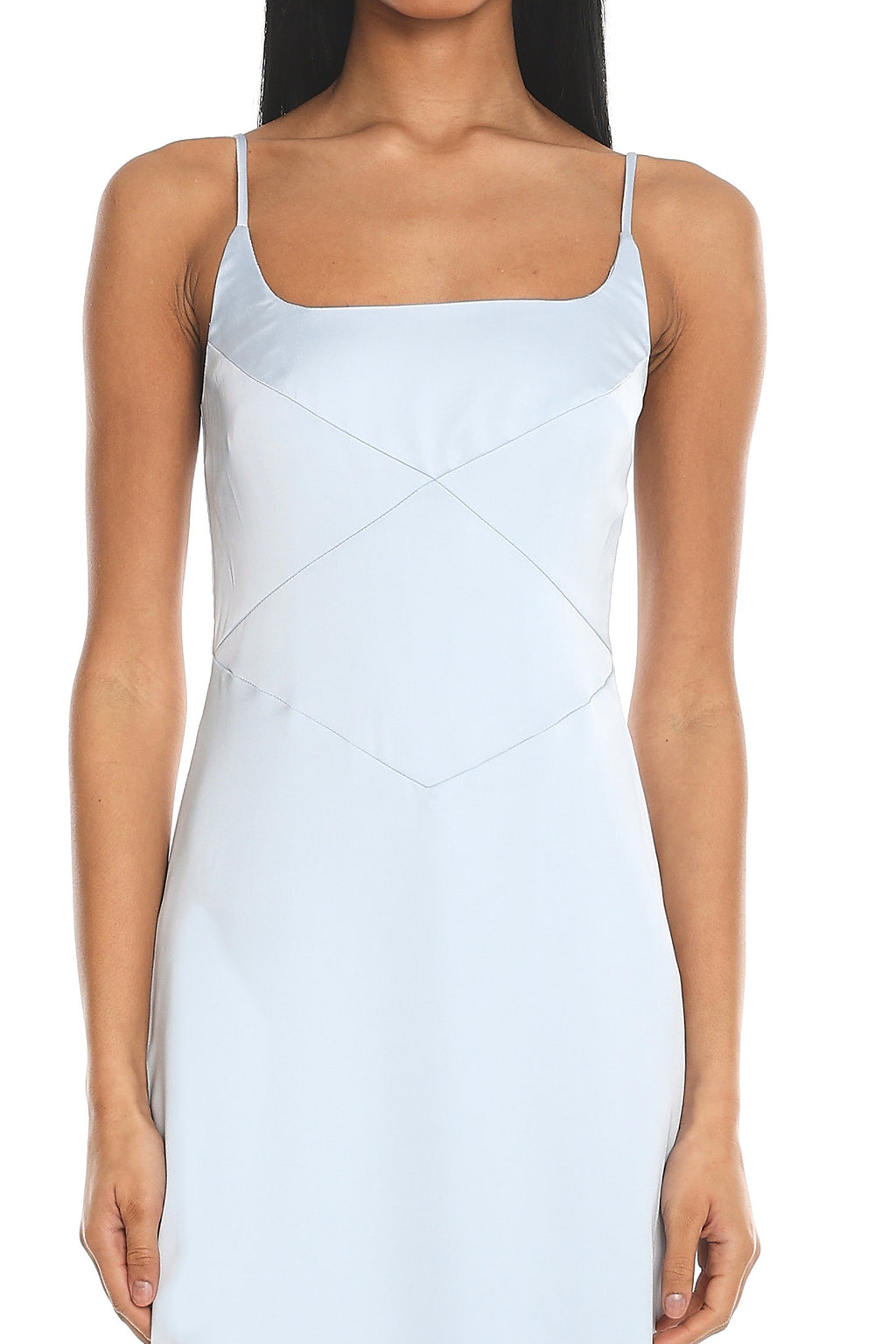 Terrassa Satin Slip Maxi Dress Blue