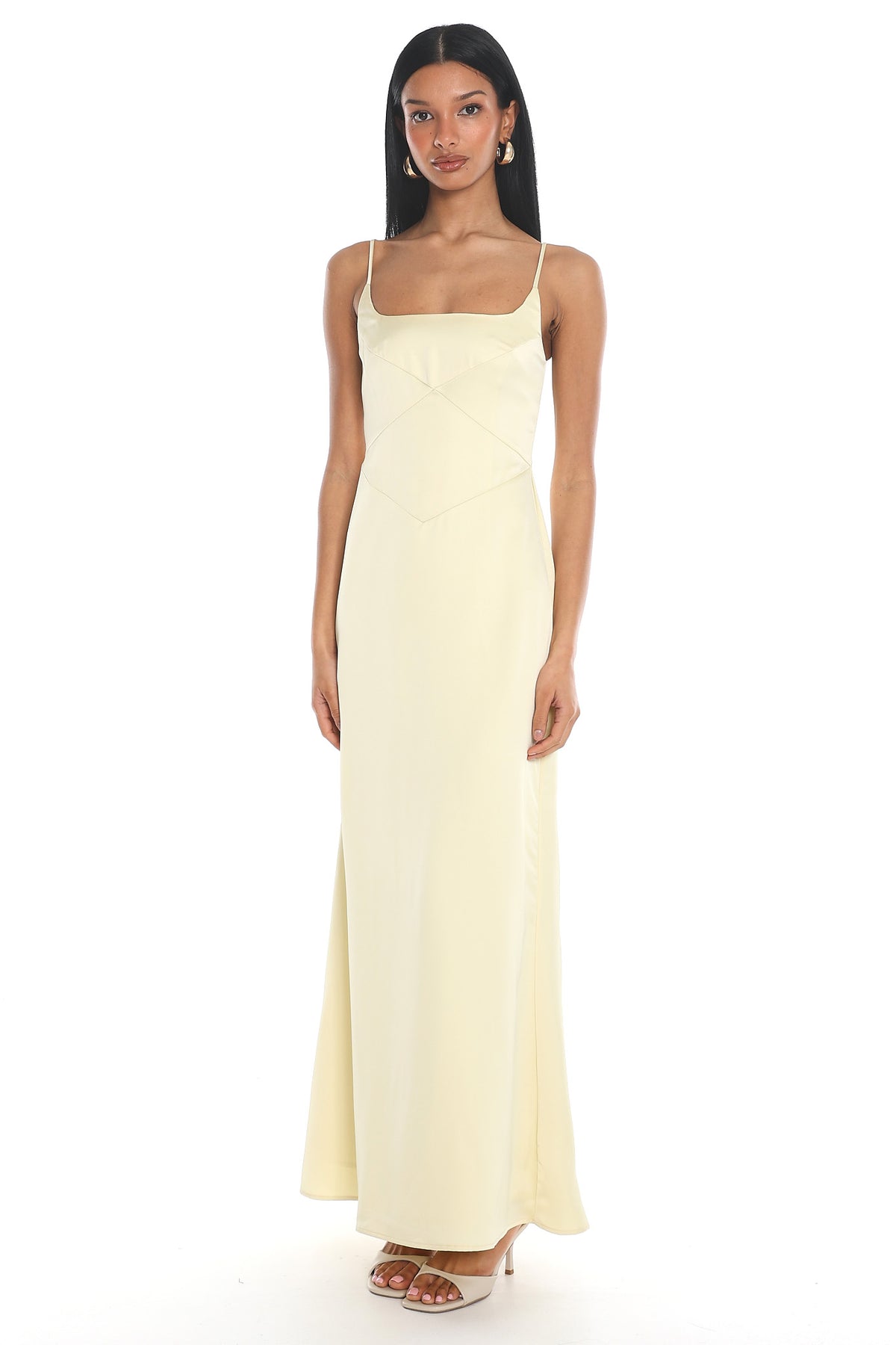Terrassa Satin Slip Maxi Dress Butter