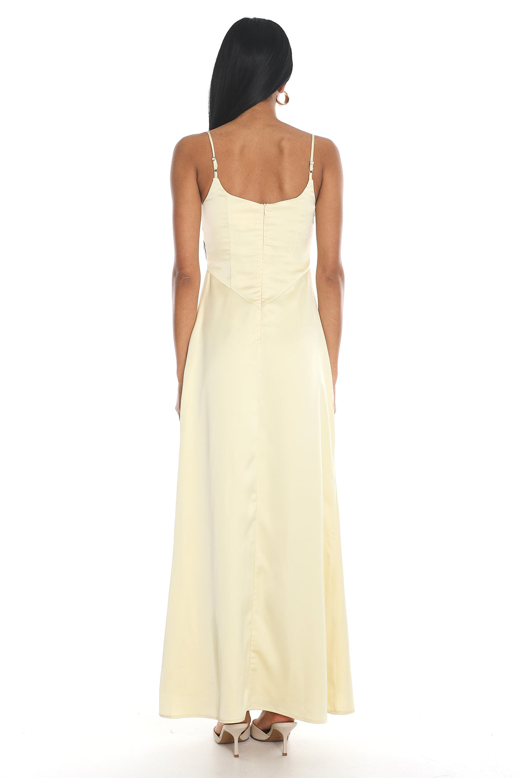Terrassa Satin Slip Maxi Dress Butter