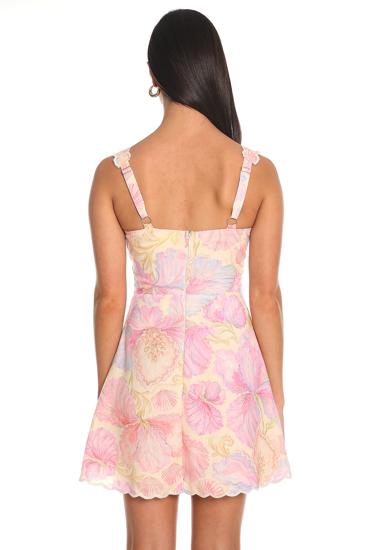 Shell Seeker Scalloped Mini Dress Butter by Selfie Leslie Australia