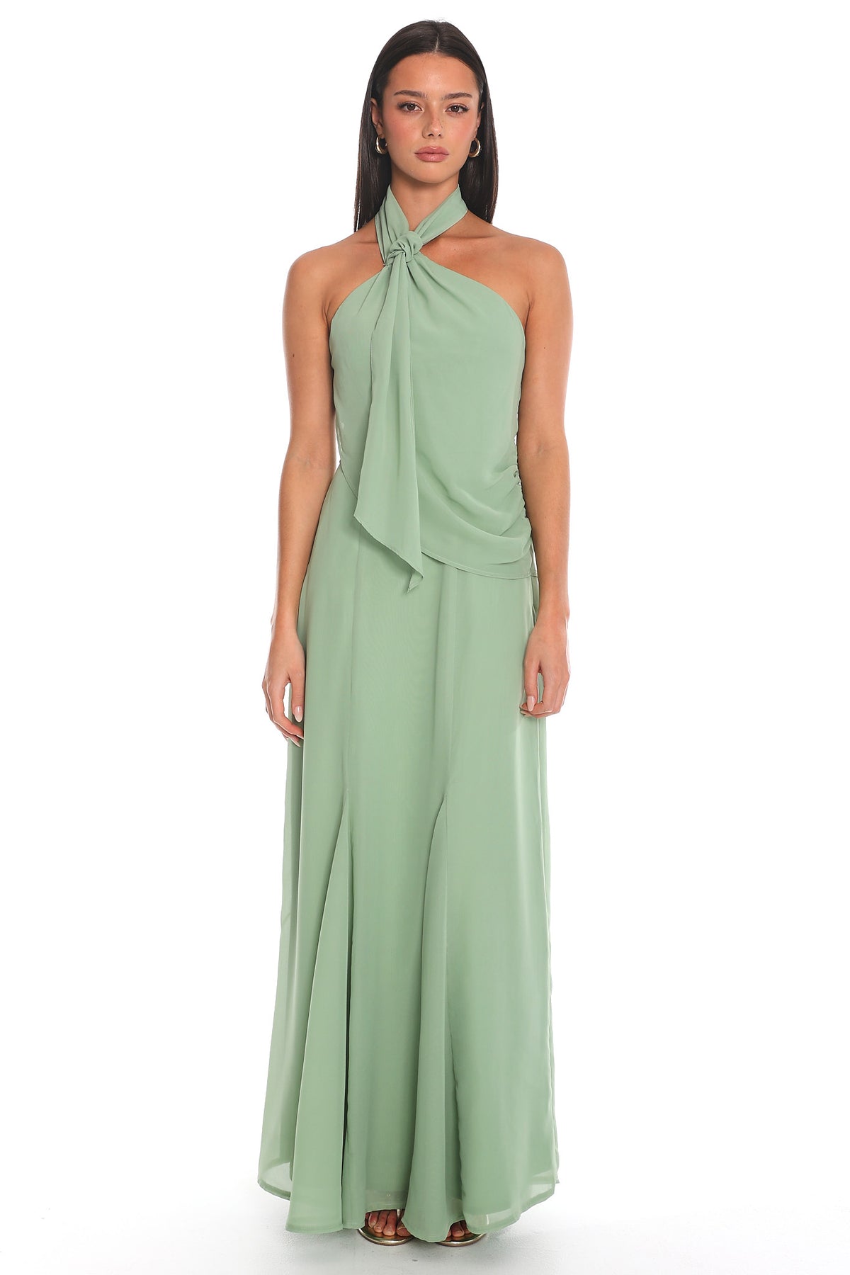 Everglades Halter Maxi Dress Sage