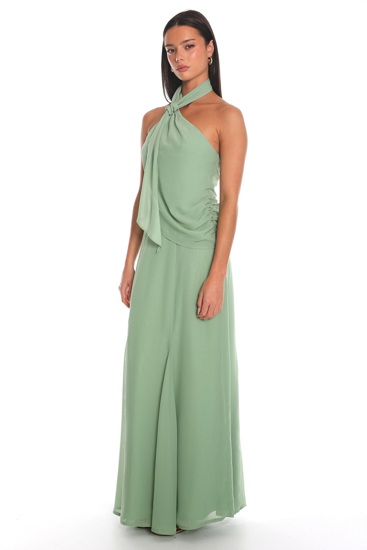 Everglades Halter Maxi Dress Sage