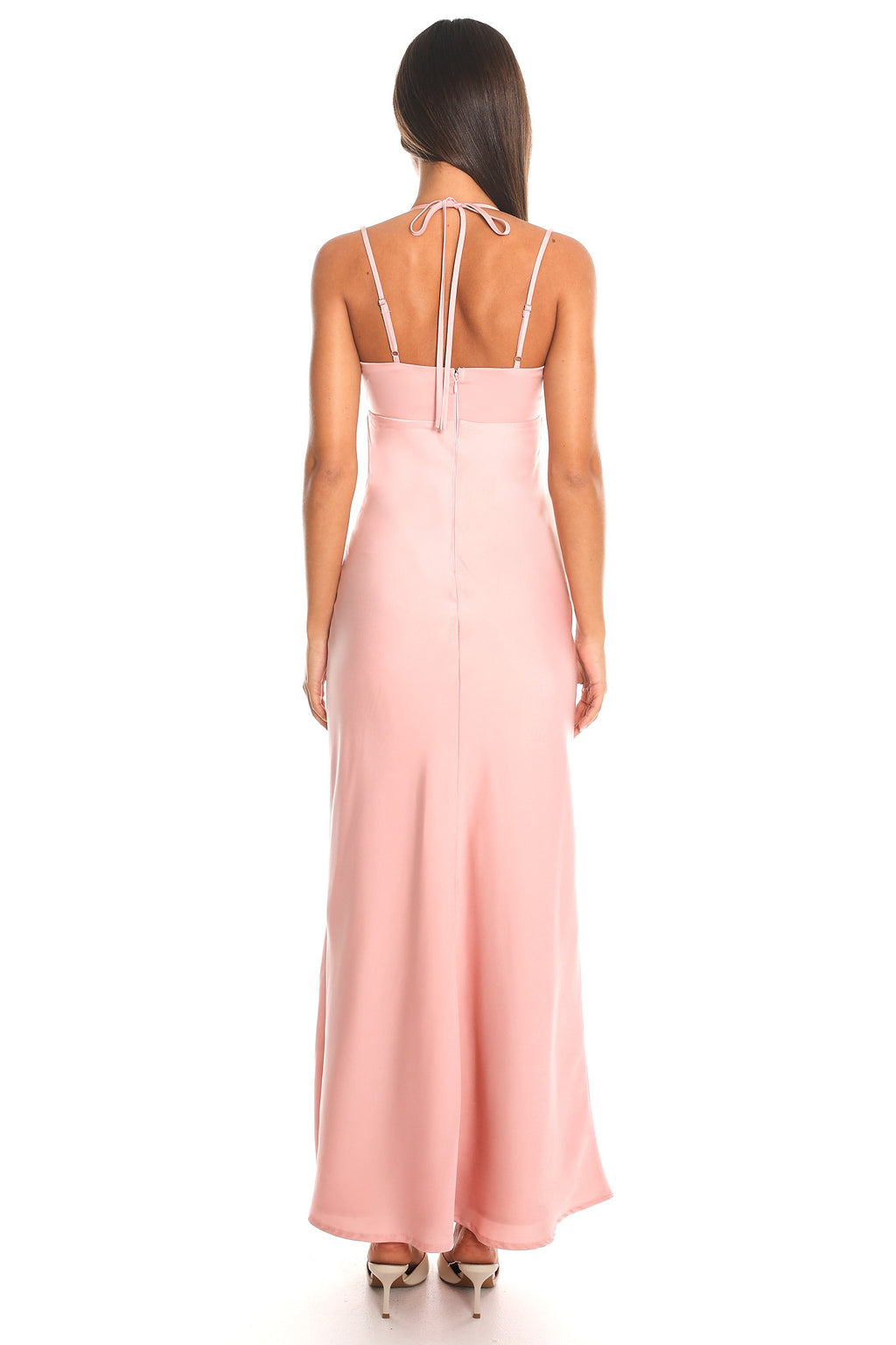 Old Flame Cowl Neck Maxi Dress Blush