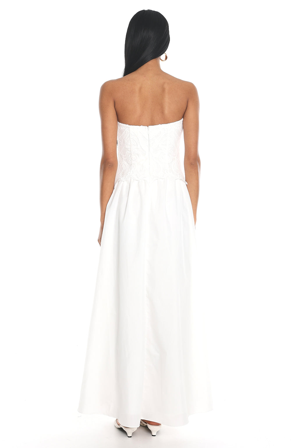 Adana Lace Maxi Dress Off White