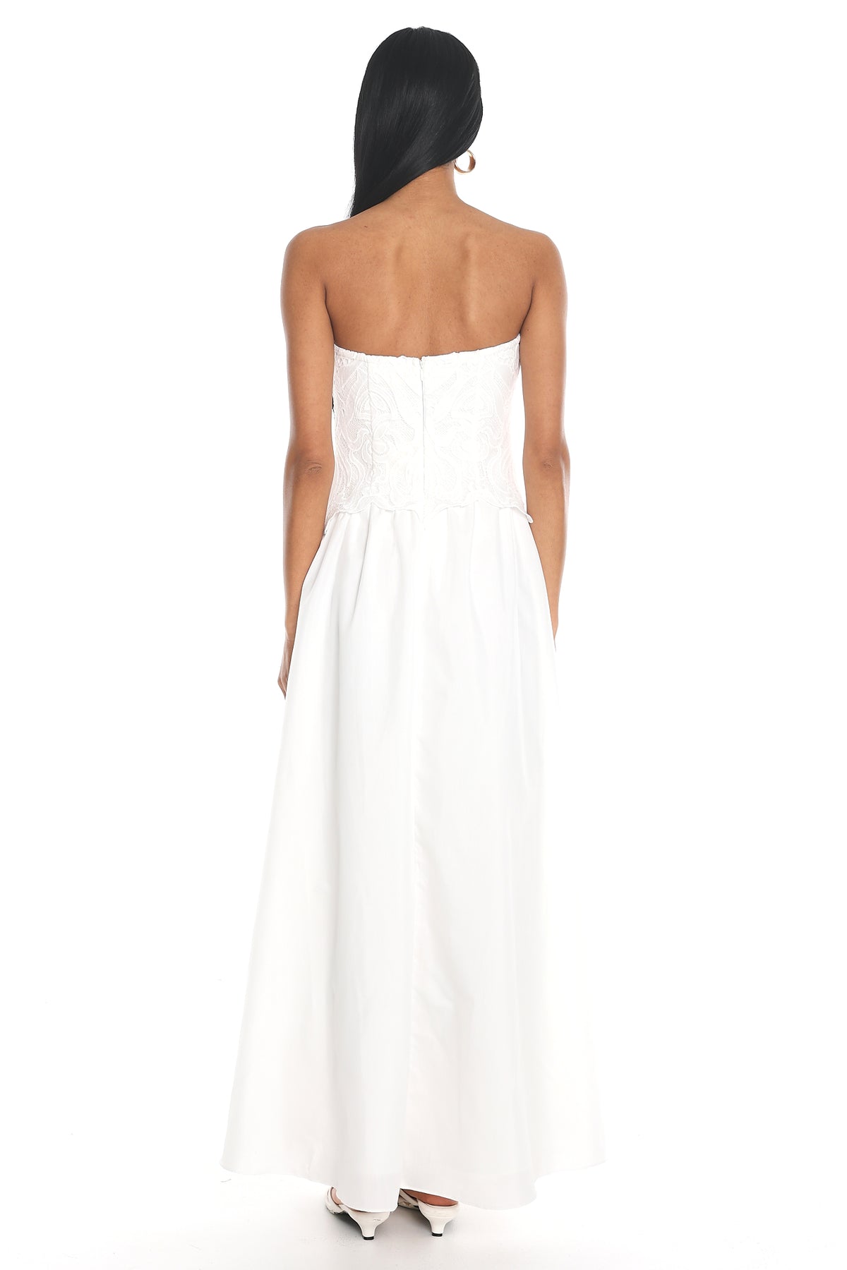 Adana Lace Maxi Dress Off White