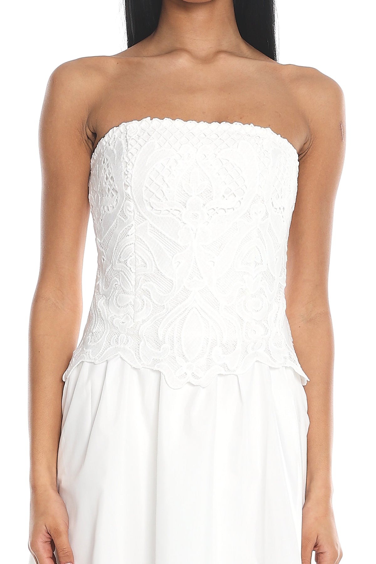 Adana Lace Maxi Dress Off White
