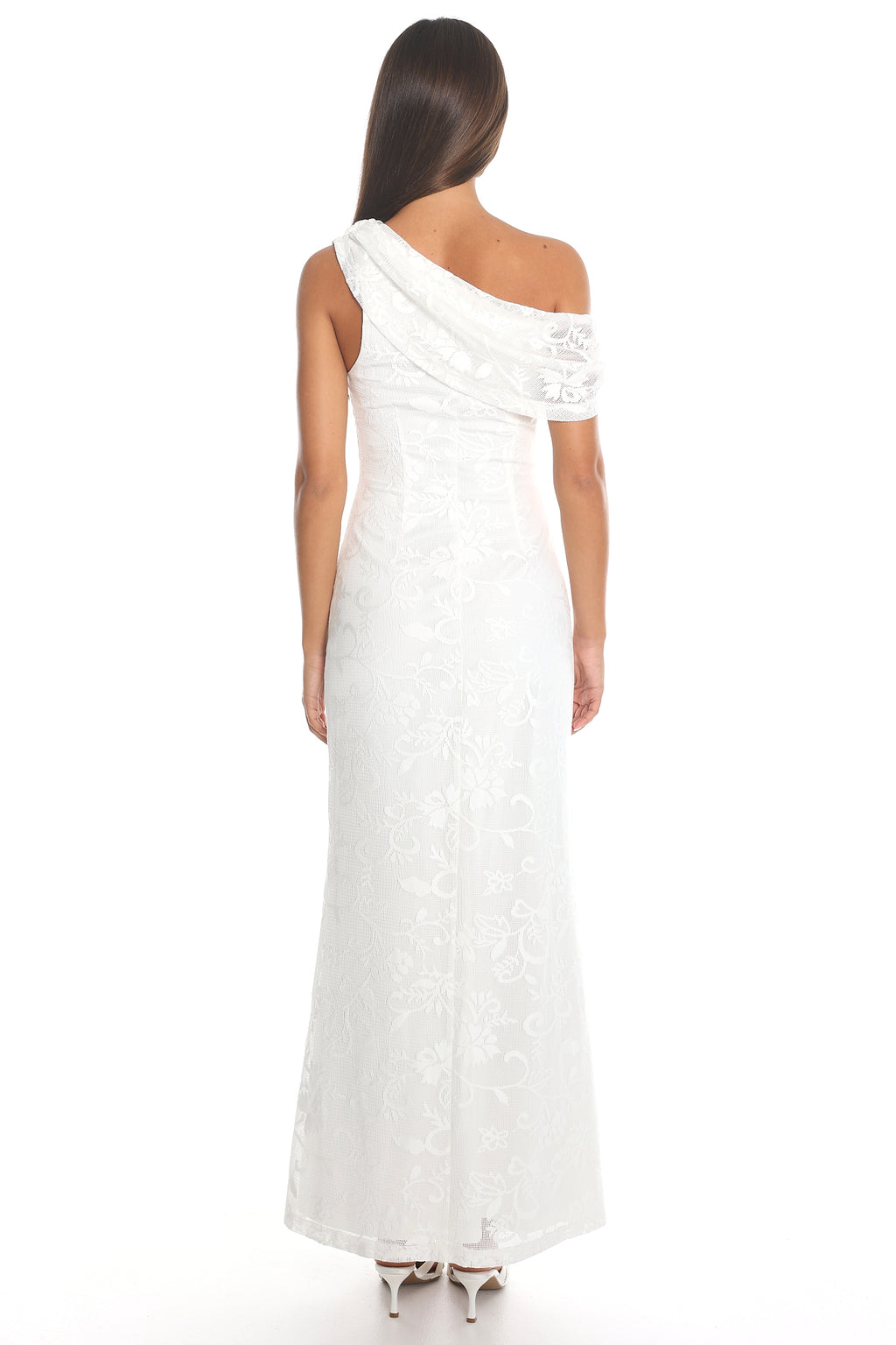 Ilona One Shoulder Maxi Dress White