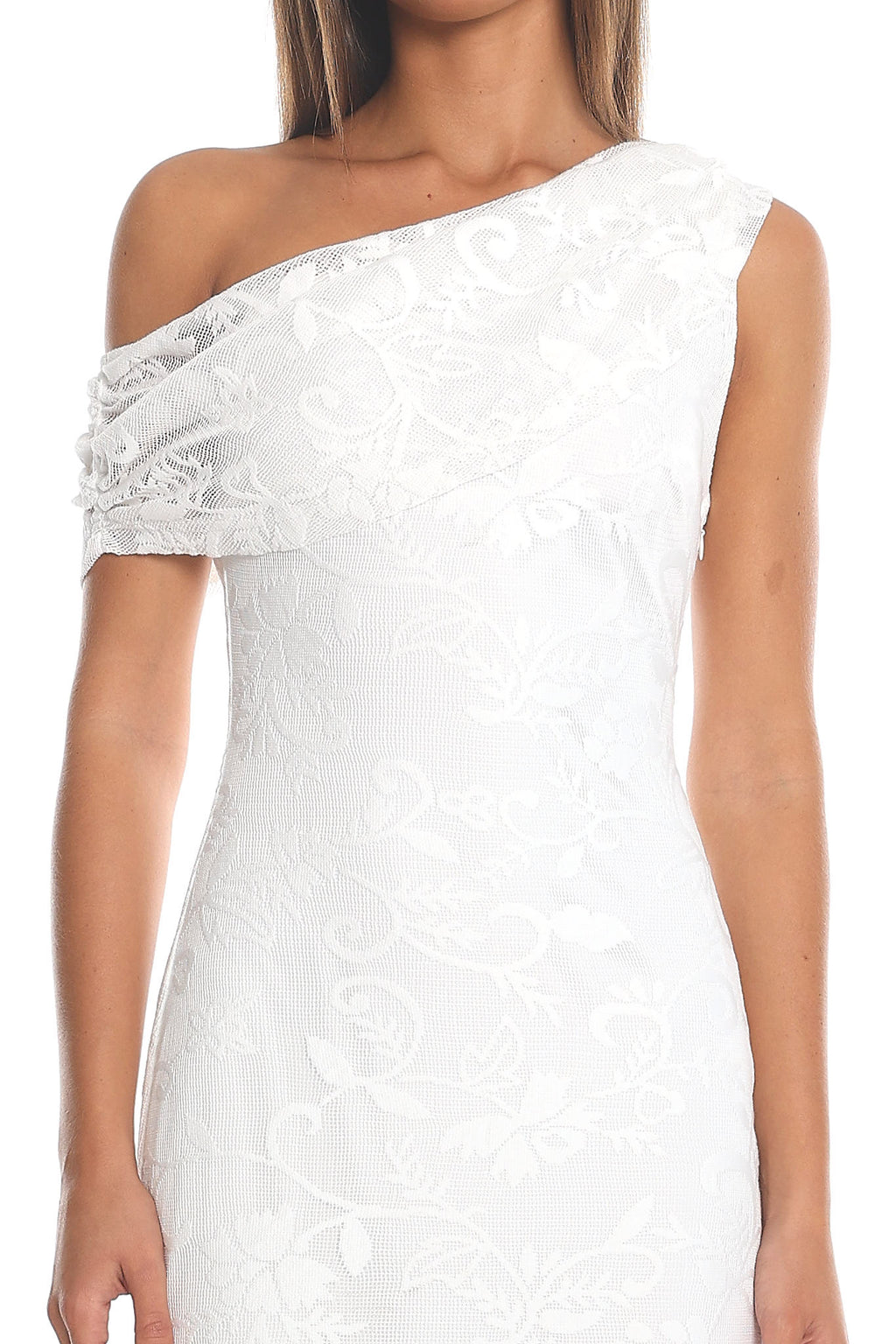 Ilona One Shoulder Maxi Dress White