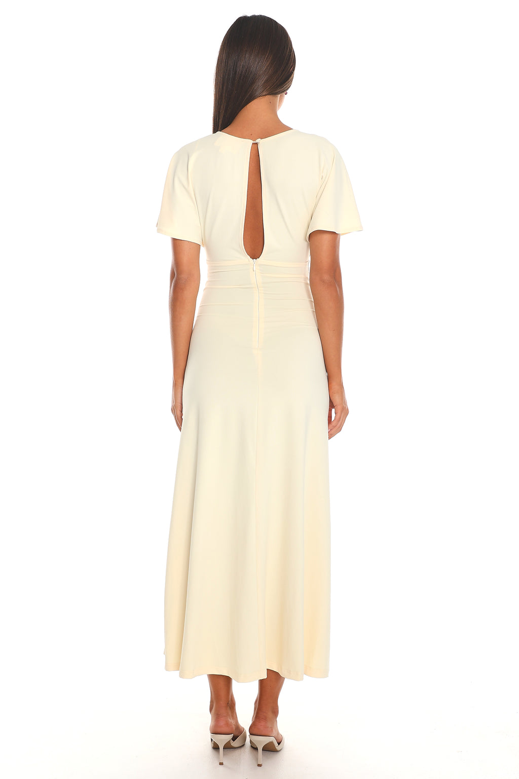 Evelyn Ruched Midi Dress Butter