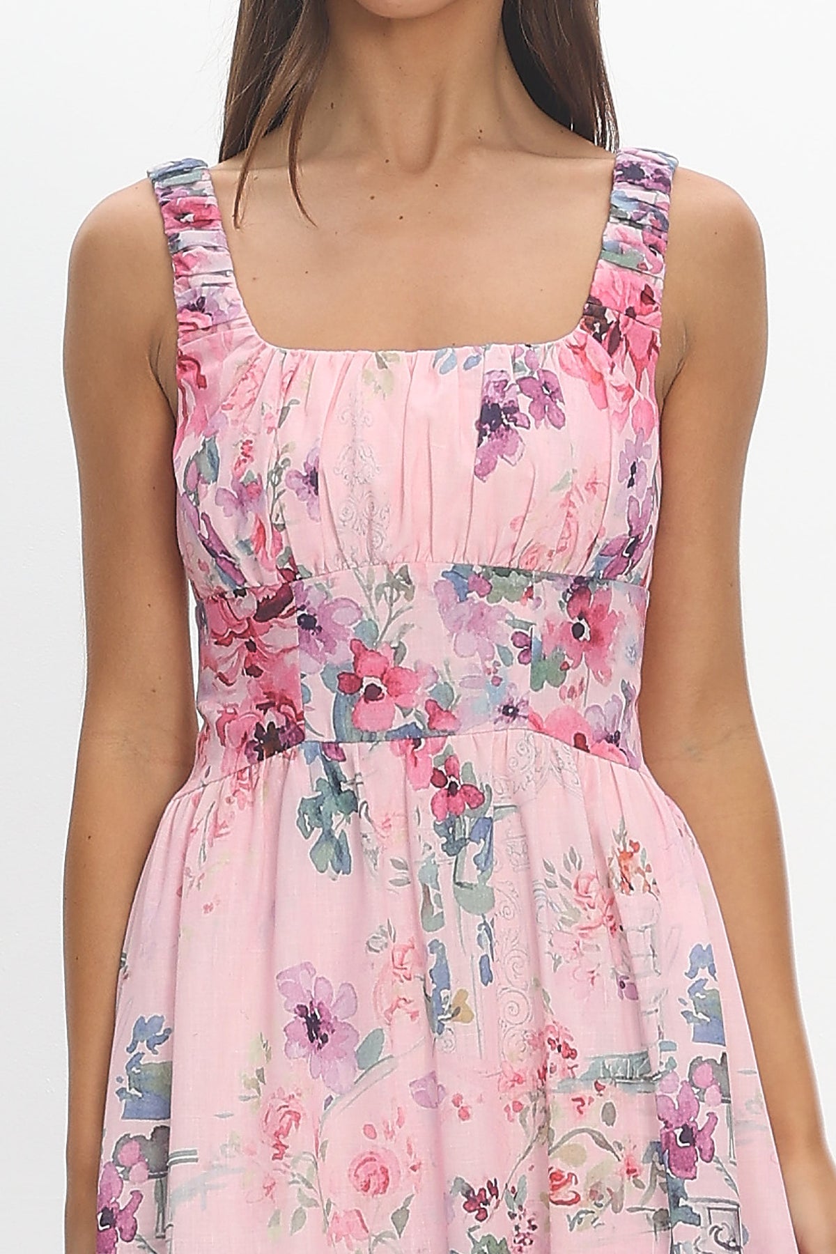 Harmonious Floral Maxi Dress Lilac