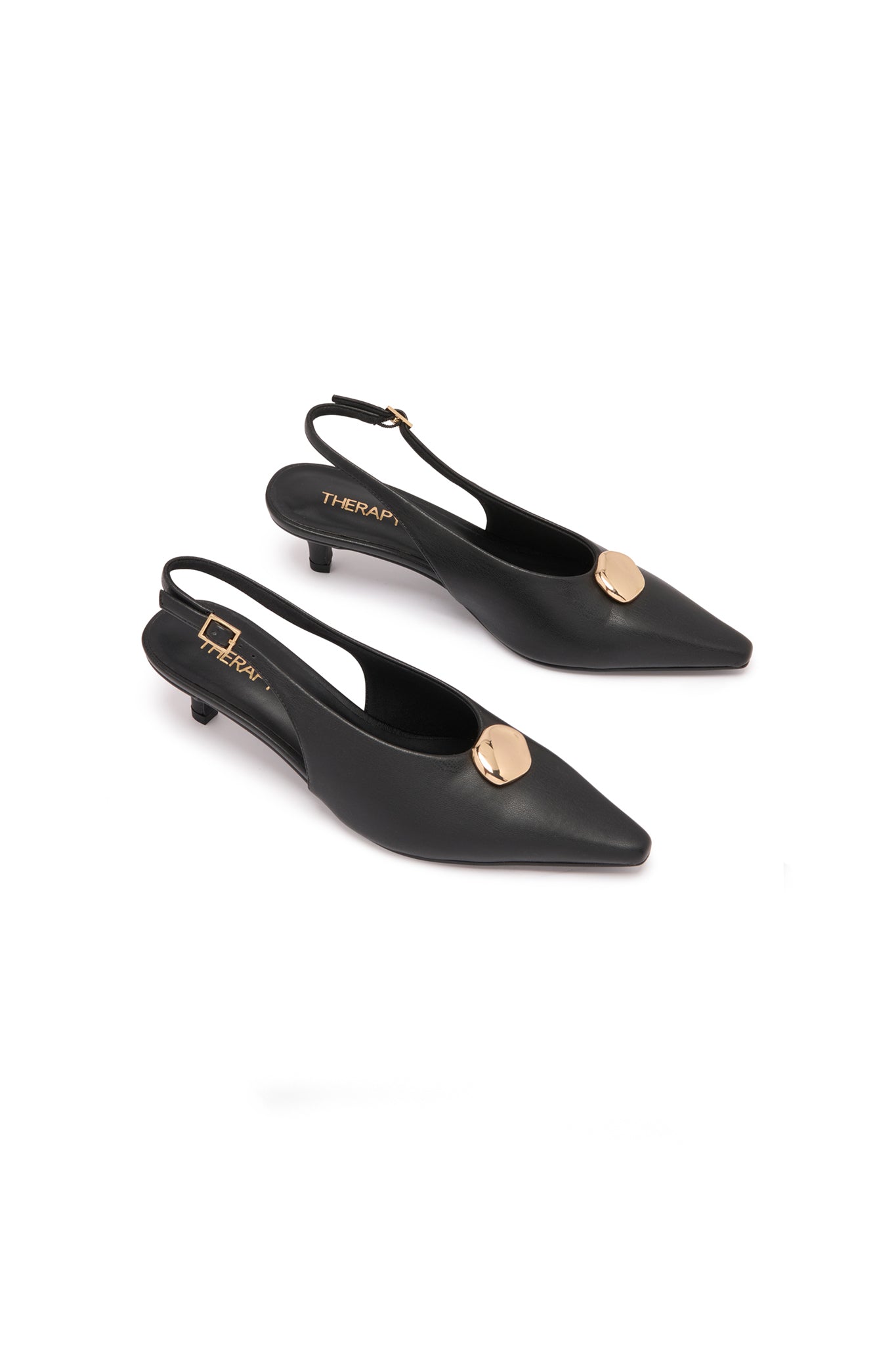 THERAPY Indina Slingback Heel Black by Selfie Leslie Australia